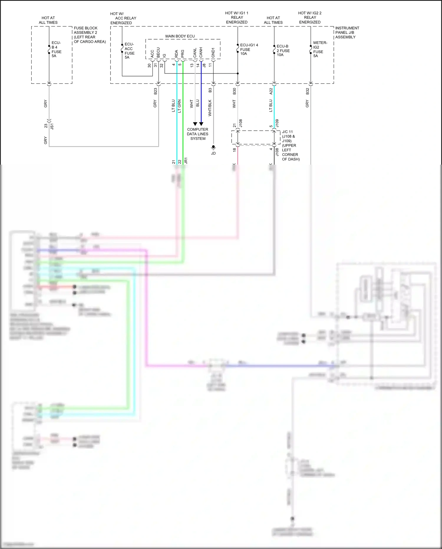 Wiring diagram lt grn for Lexus RX IV (2015-2019) (10 of 138)