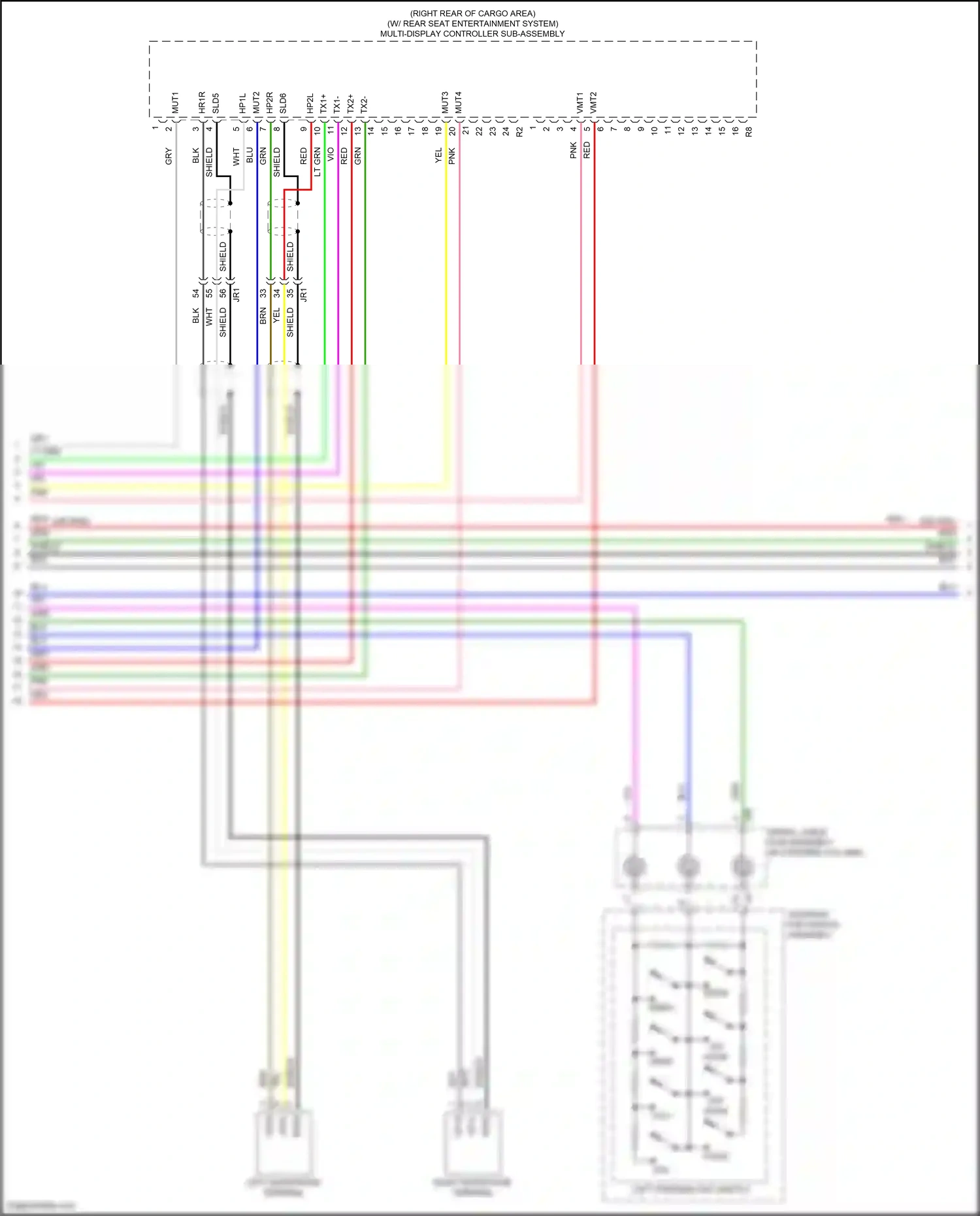 Wiring diagram on hook for Lexus RX IV (2015-2019) (3 of 4)
