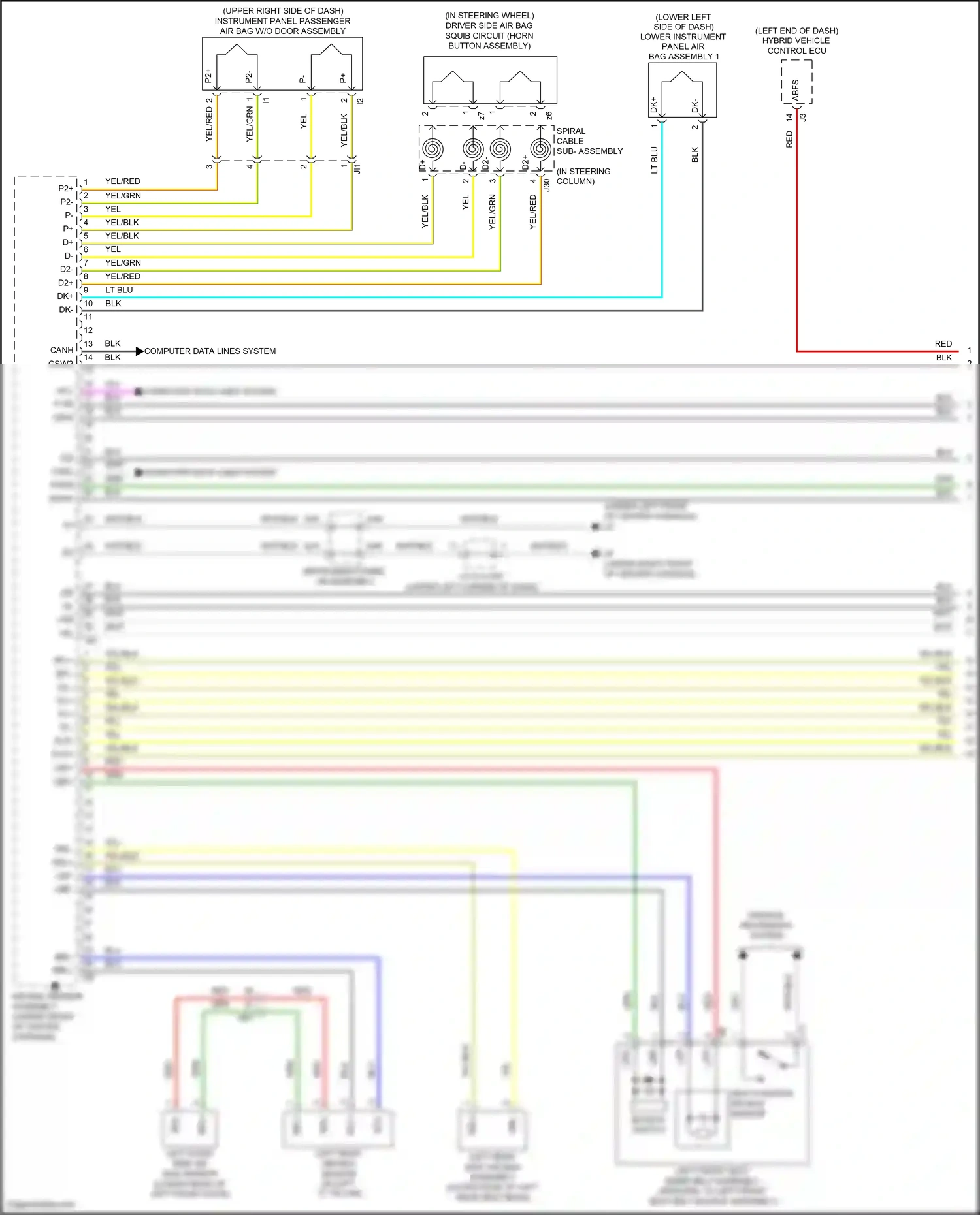 Wiring diagram plr+ for Lexus RX IV (2015-2019) (2 of 2)