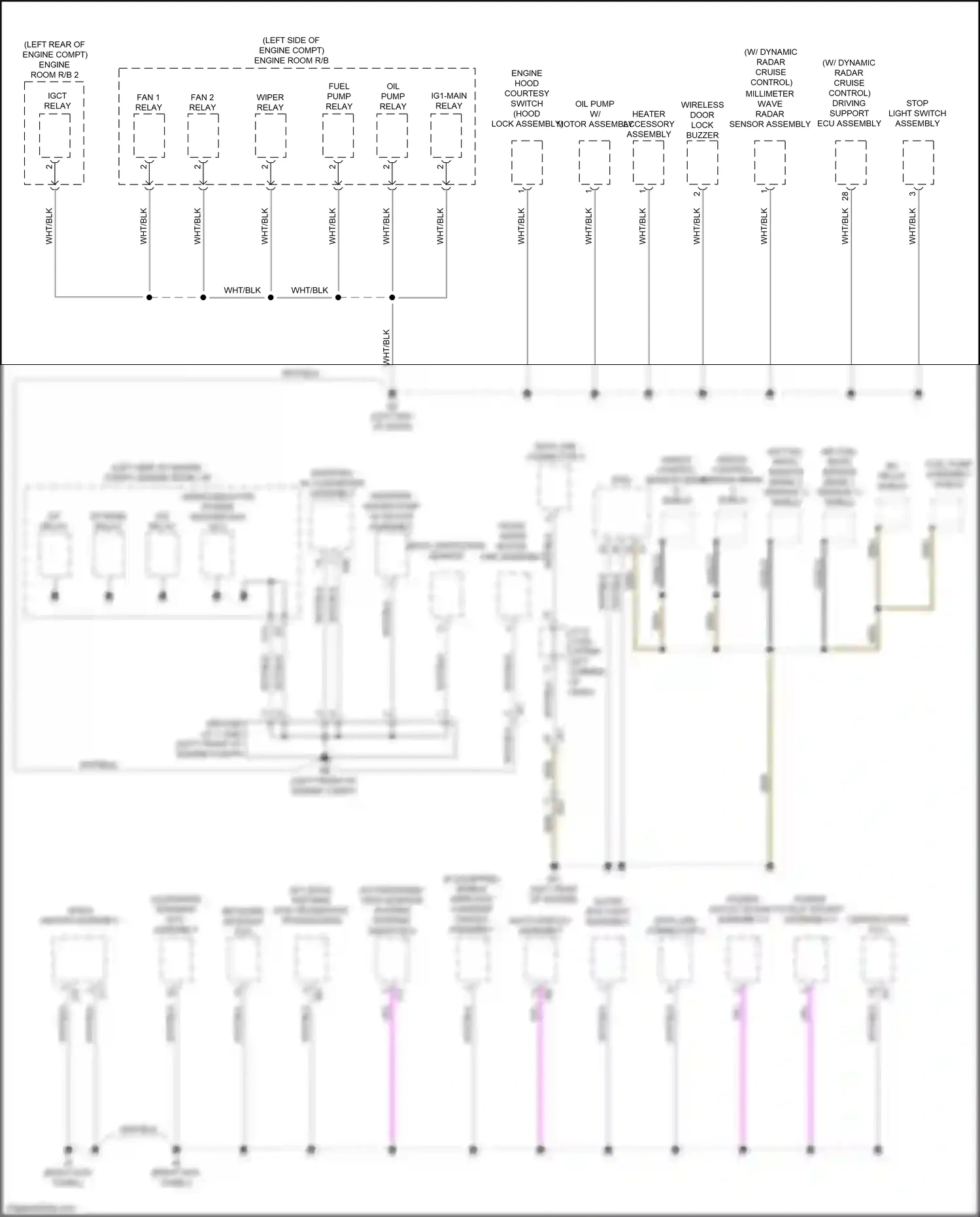 Wiring diagram quick heater assembly for Lexus RX IV (2015-2019) (3 of 3)