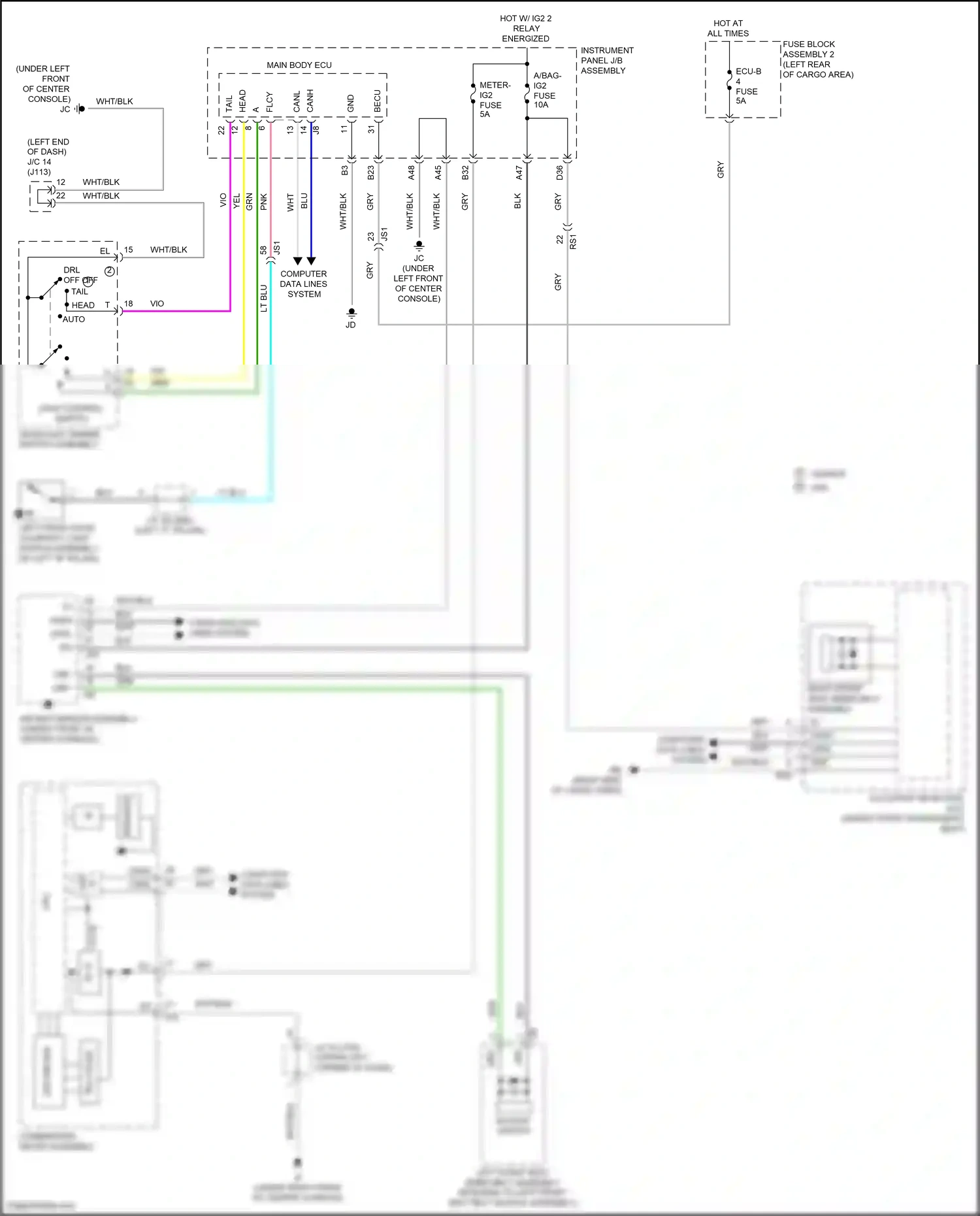 Wiring diagram relay energized for Lexus RX IV (2015-2019) (9 of 73)