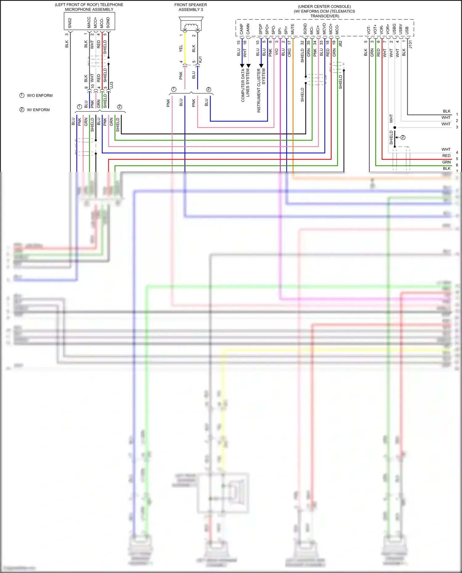 Wiring diagram right front speaker assembly 1 for Lexus RX IV (2015-2019) (3 of 4)
