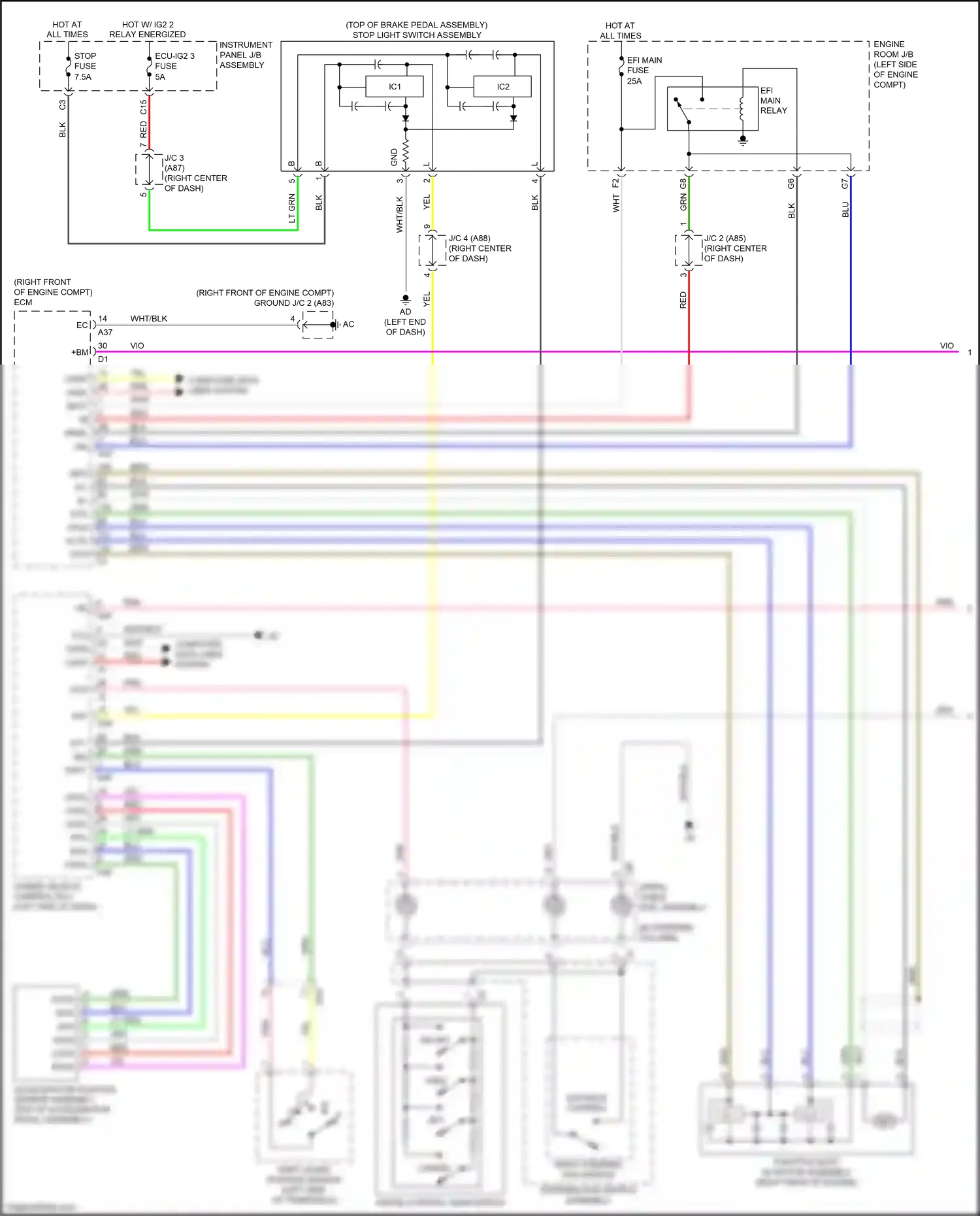 Wiring diagram right steering pad switch steering pad switch assembly for Lexus RX IV (2015-2019) (1 of 1)