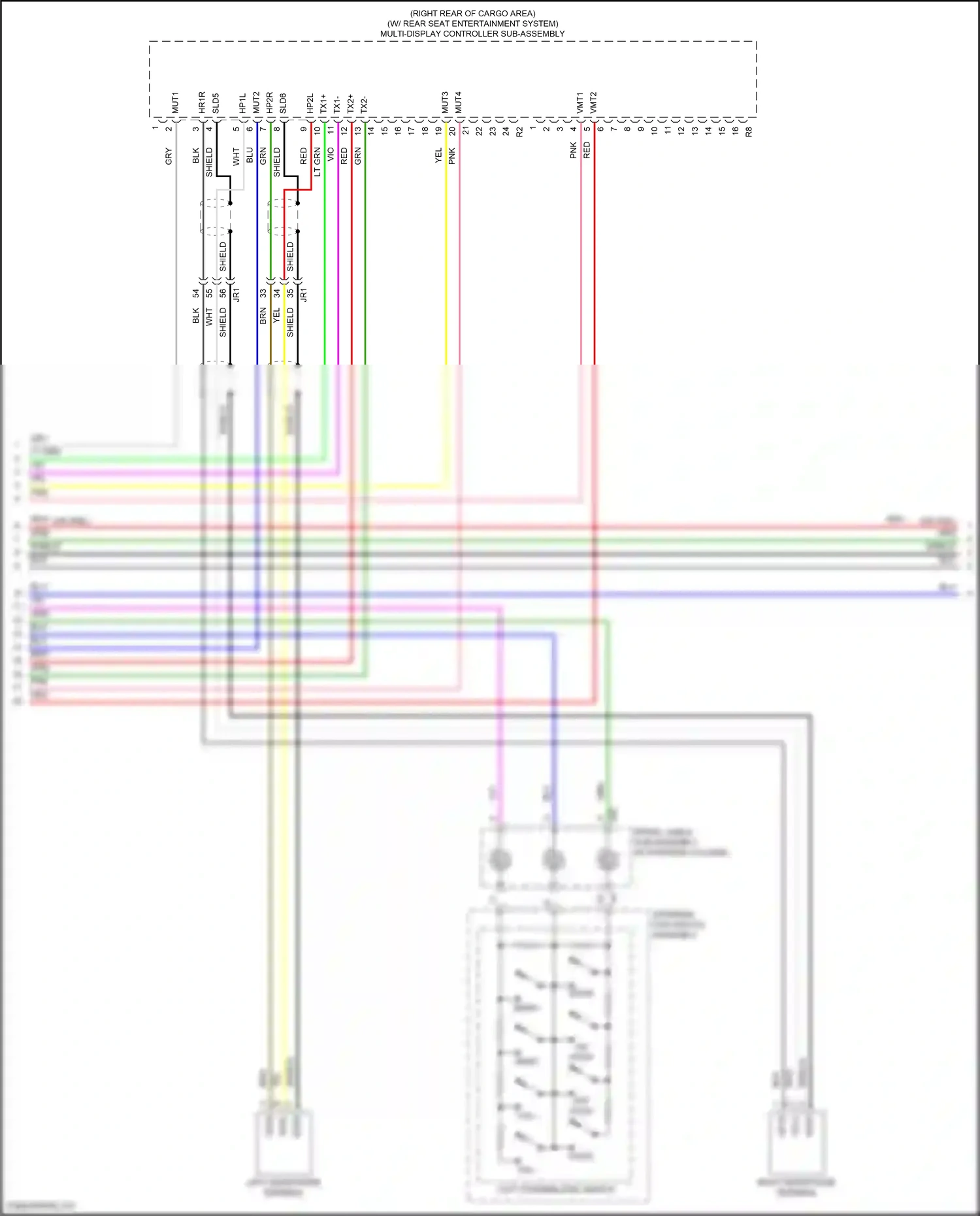 Wiring diagram spiral cable sub-assembly for Lexus RX IV (2015-2019) (10 of 18)