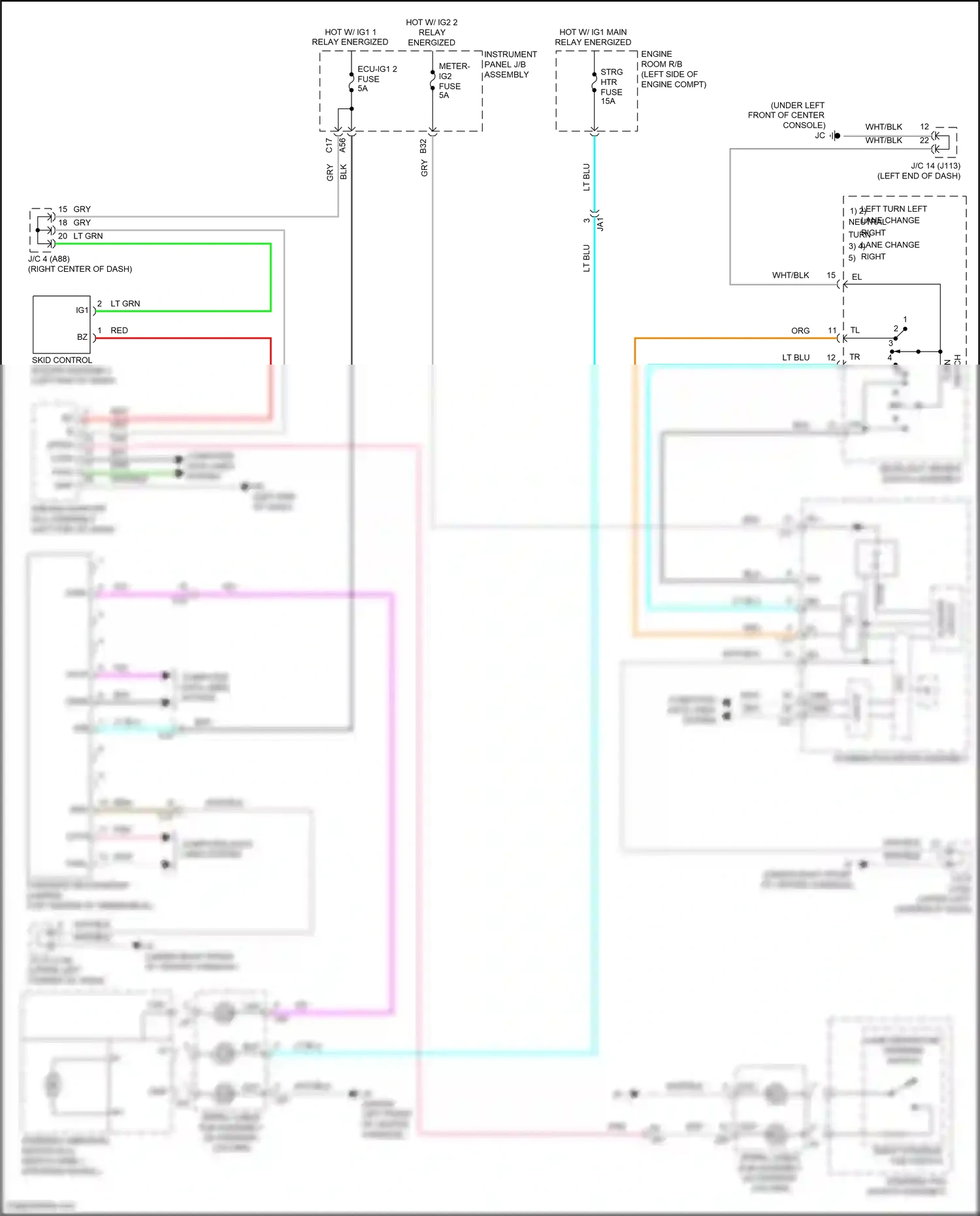 Wiring diagram steering pad switch assembly for Lexus RX IV (2015-2019) (6 of 10)