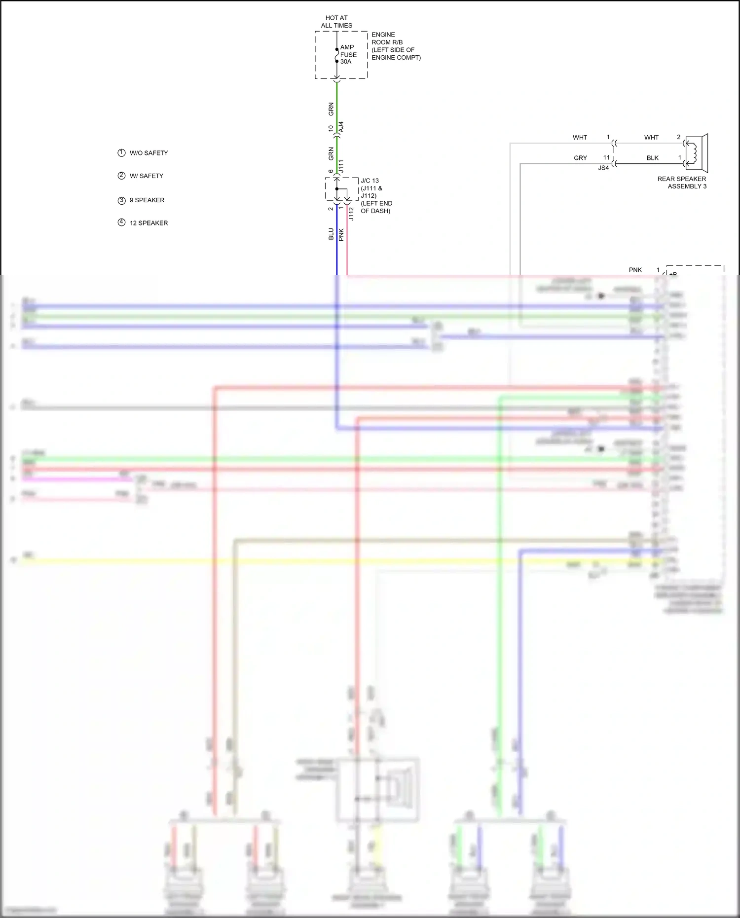 Wiring diagram stereo component amplifier assembly for Lexus RX IV (2015-2019) (6 of 7)