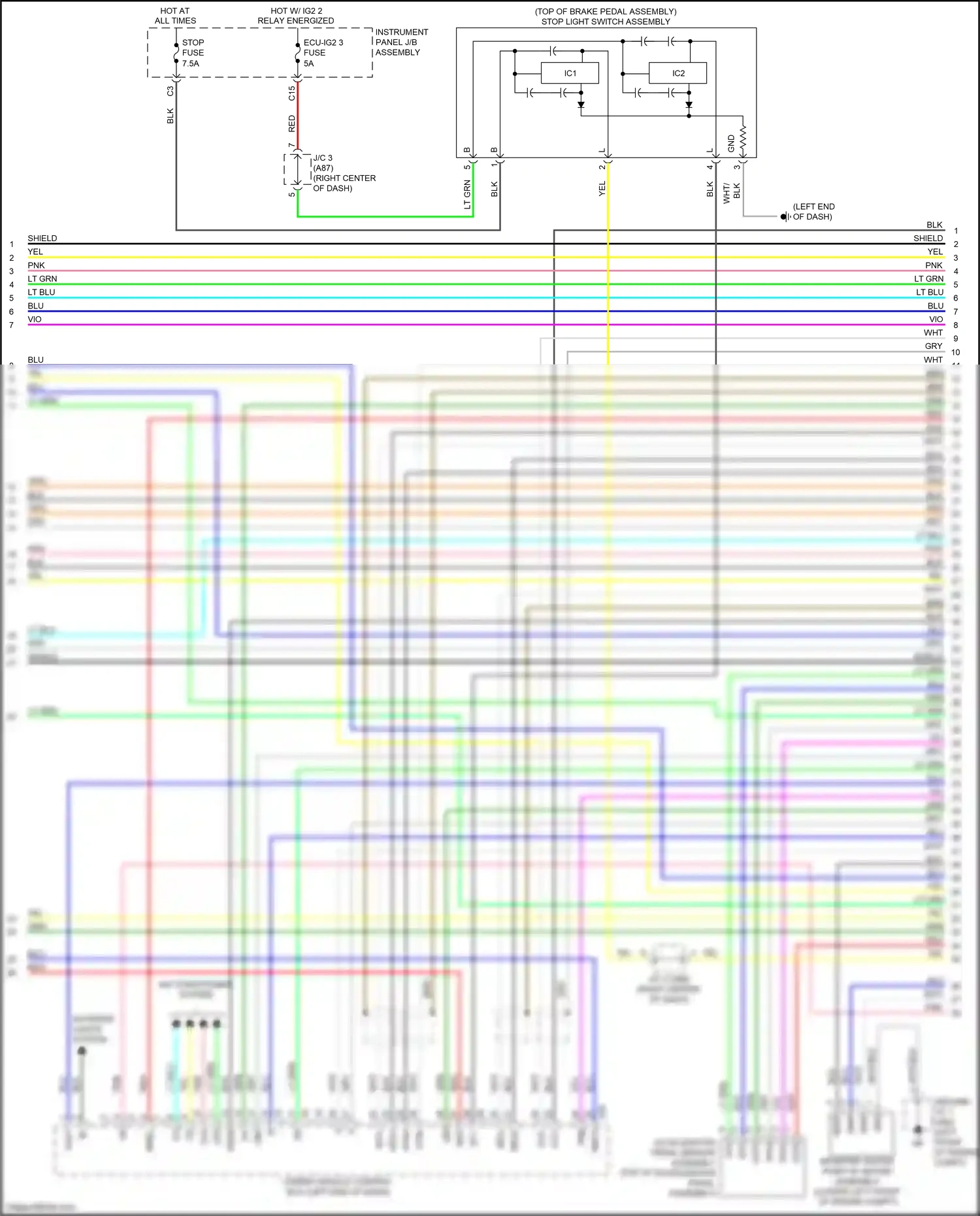 Wiring diagram stop fuse for Lexus RX IV (2015-2019) (13 of 13)