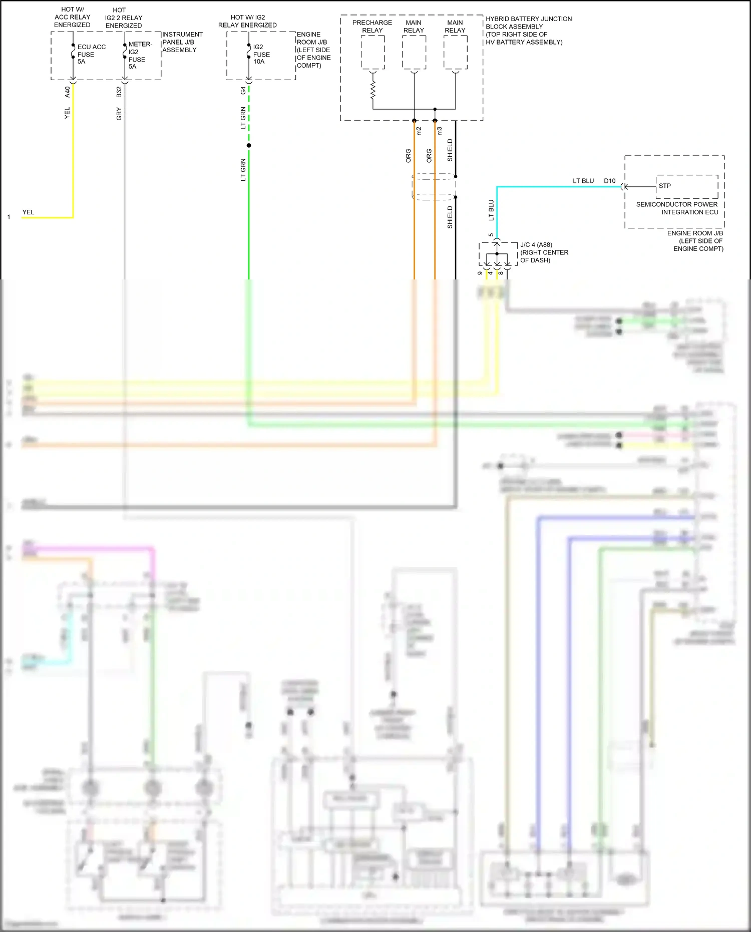 Wiring diagram switch wire 1 for Lexus RX IV (2015-2019) (2 of 4)