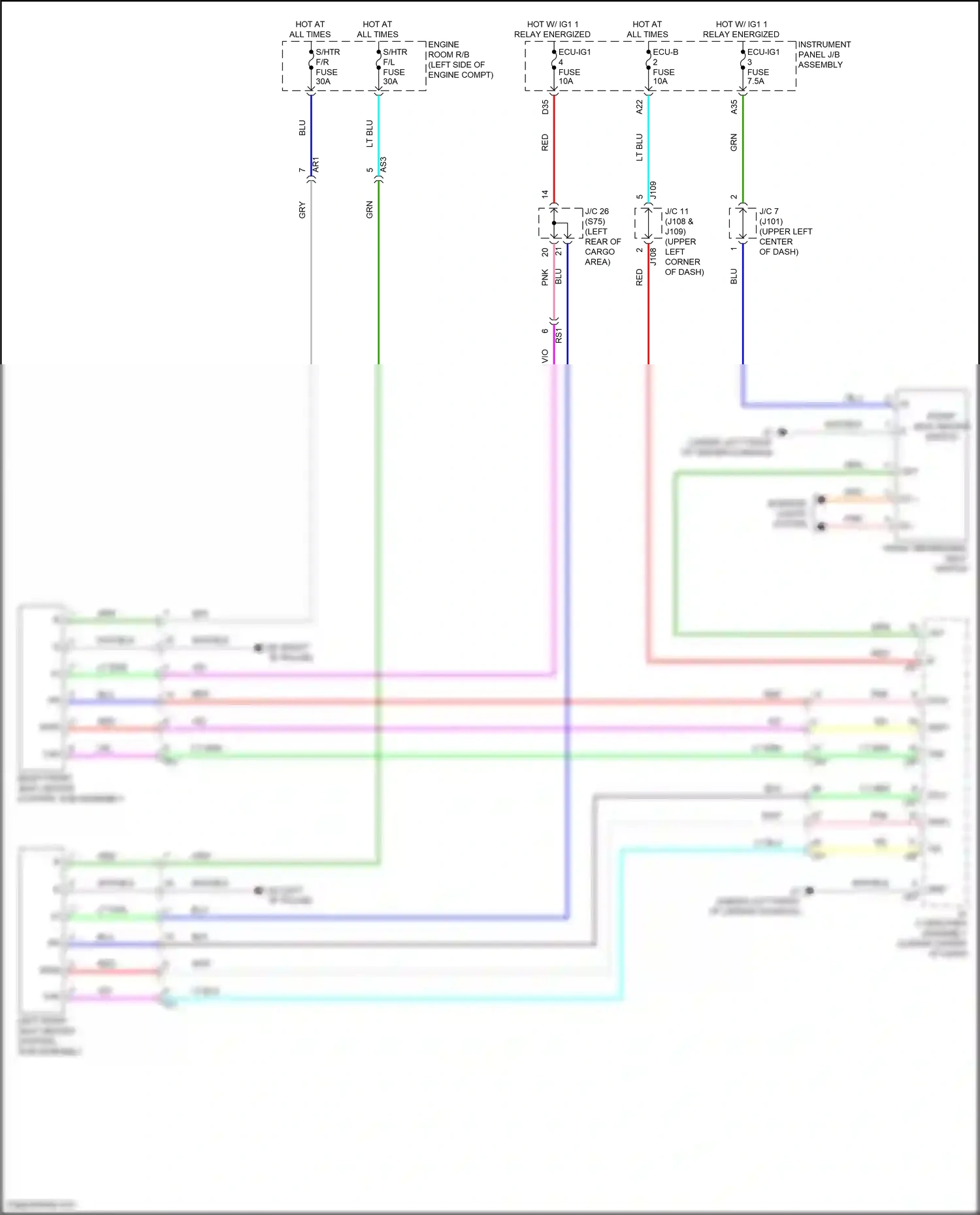 Wiring diagram thr+ for Lexus RX IV (2015-2019) (2 of 3)