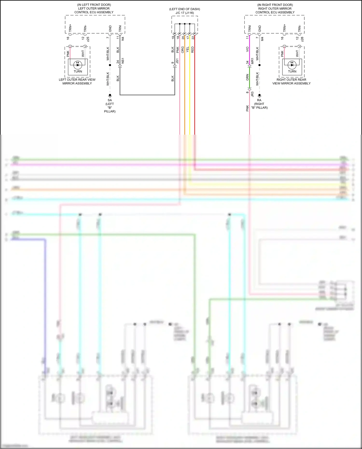 Wiring diagram trn+ for Lexus RX IV (2015-2019) (5 of 7)