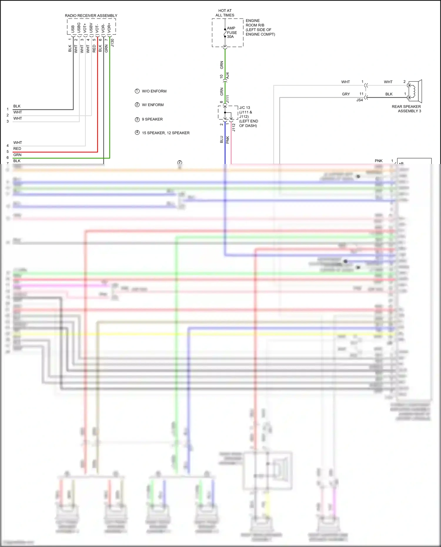 Wiring diagram w/o enform for Lexus RX IV (2015-2019) (4 of 4)