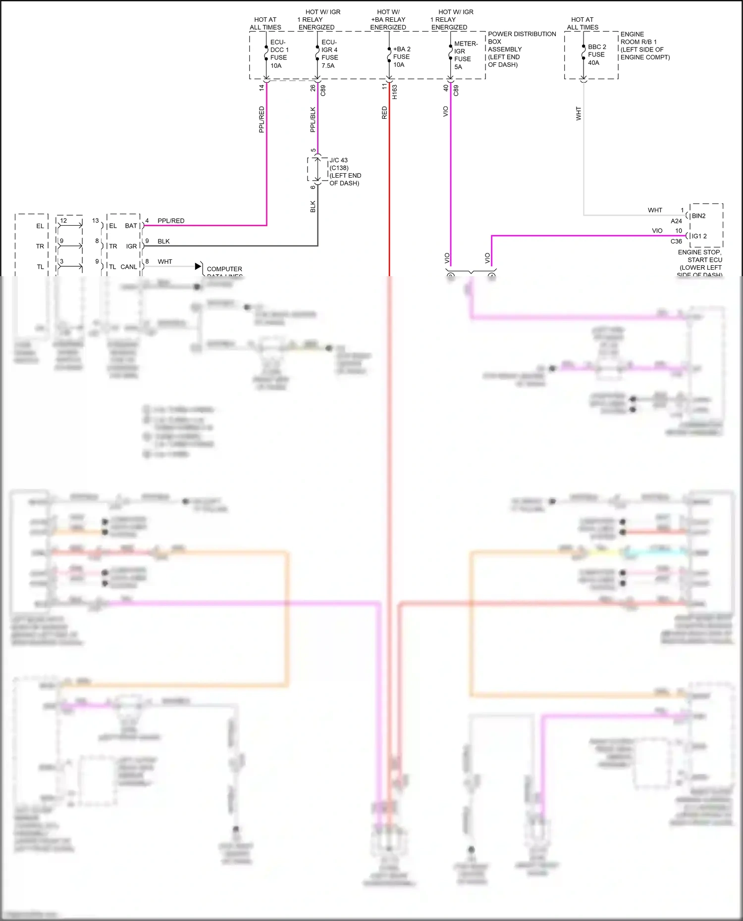 Lexus RX V (2022-2024) combination meter assembly wiring diagram  (11 of 50)