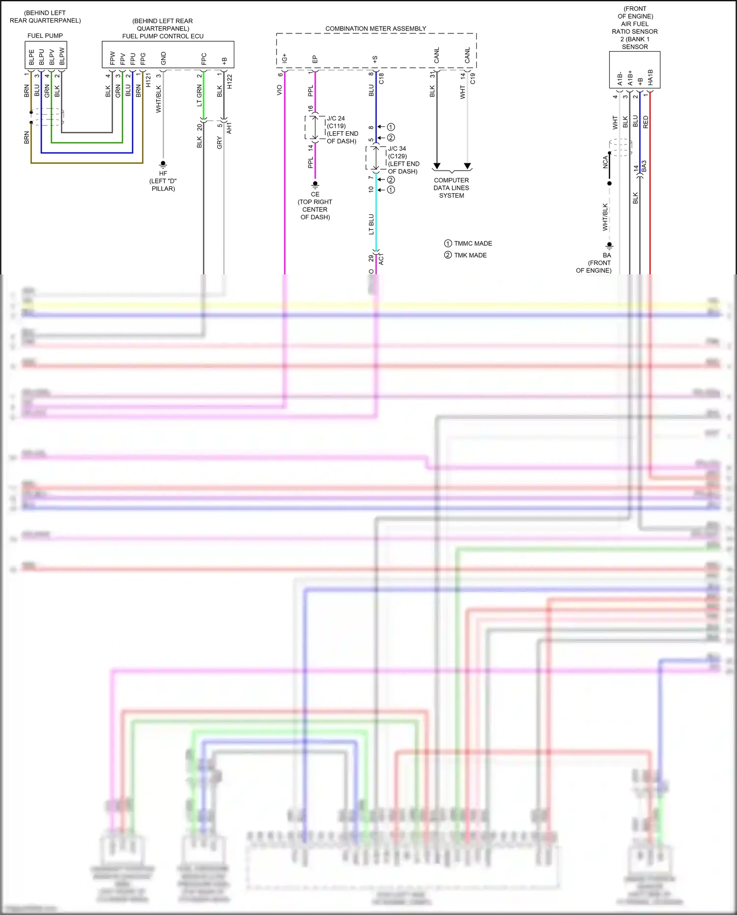 Lexus RX V (2022-2024) computer data lines system wiring diagram  (99 of 115)
