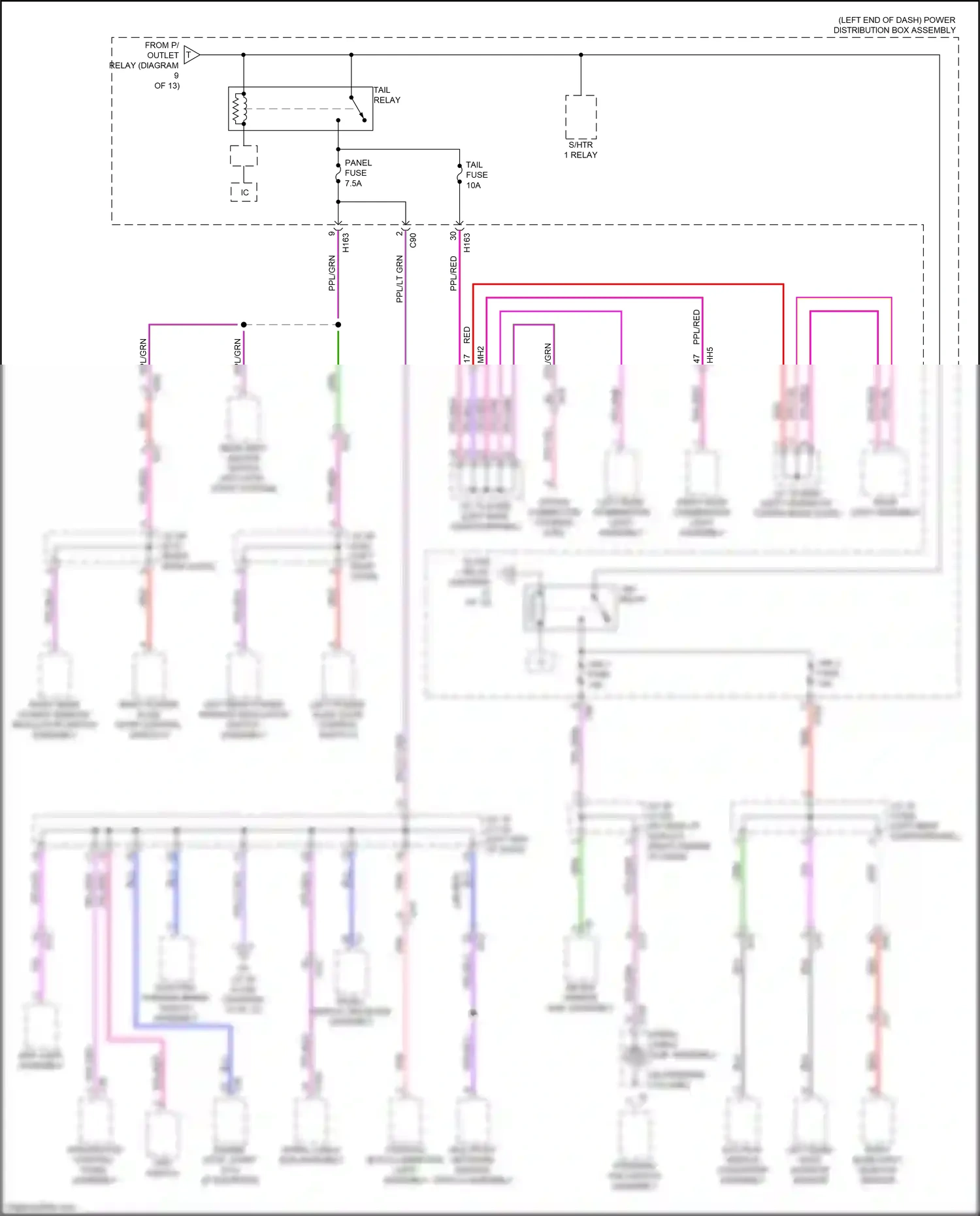 Lexus RX V (2022-2024) console box illumination light assembly wiring diagram  (3 of 3)