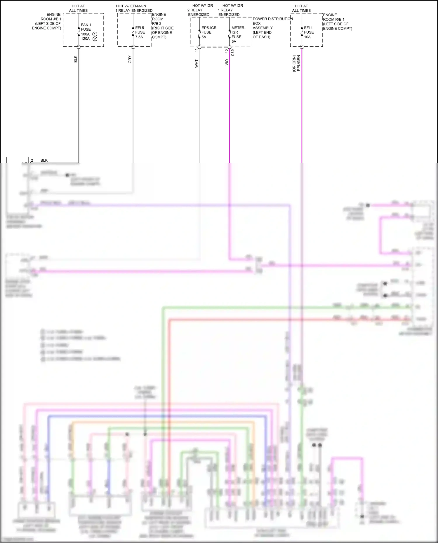 Lexus RX V (2022-2024) engine room r/b 2 wiring diagram  (22 of 43)
