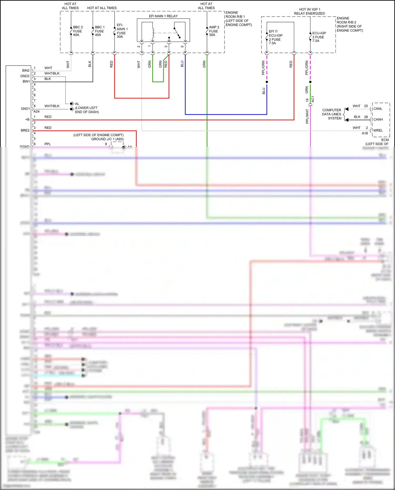 Lexus RX V (2022-2024) engine room r/b 2 wiring diagram  (29 of 43)