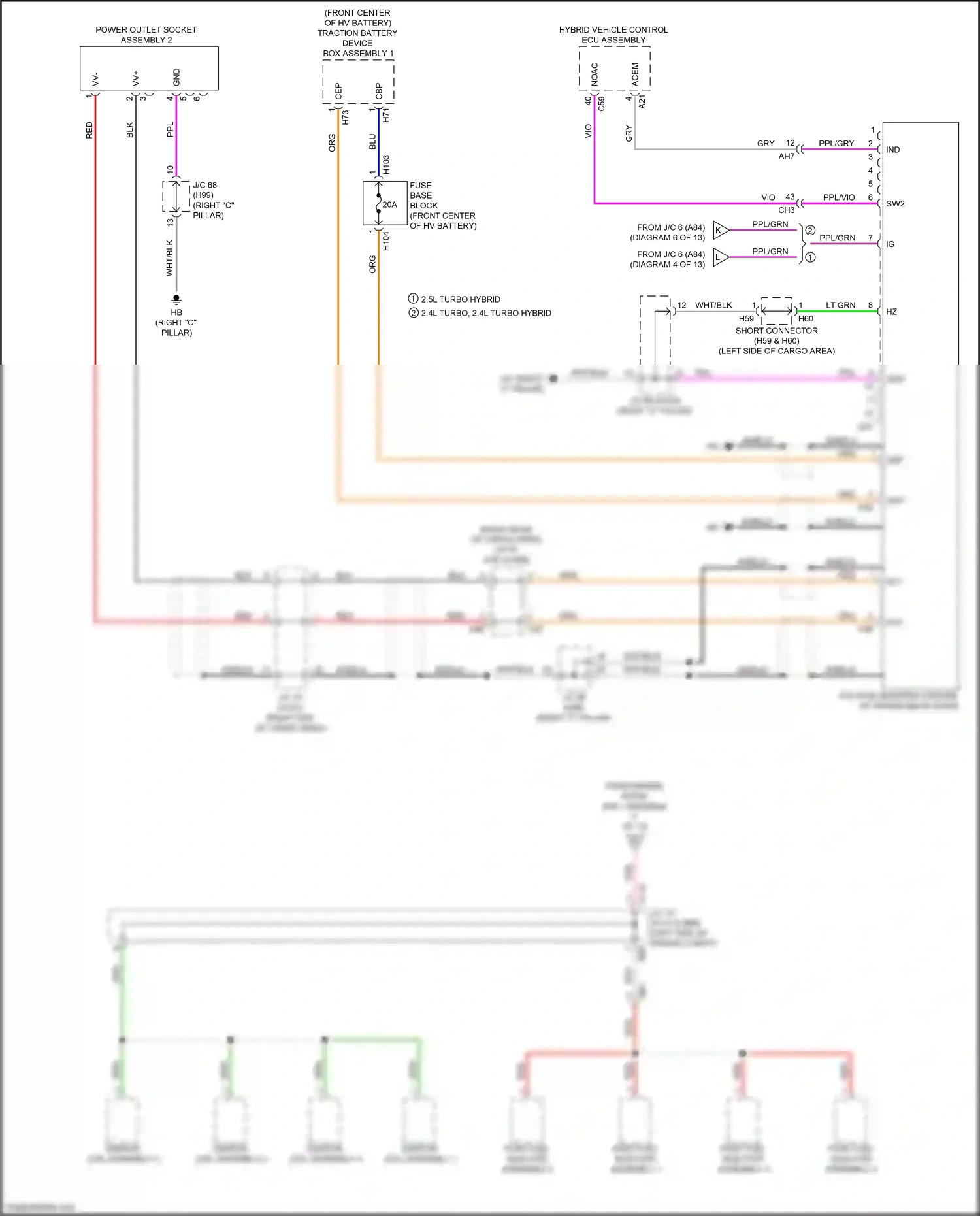 Lexus RX V (2022-2024) fuse base block wiring diagram  (1 of 1)