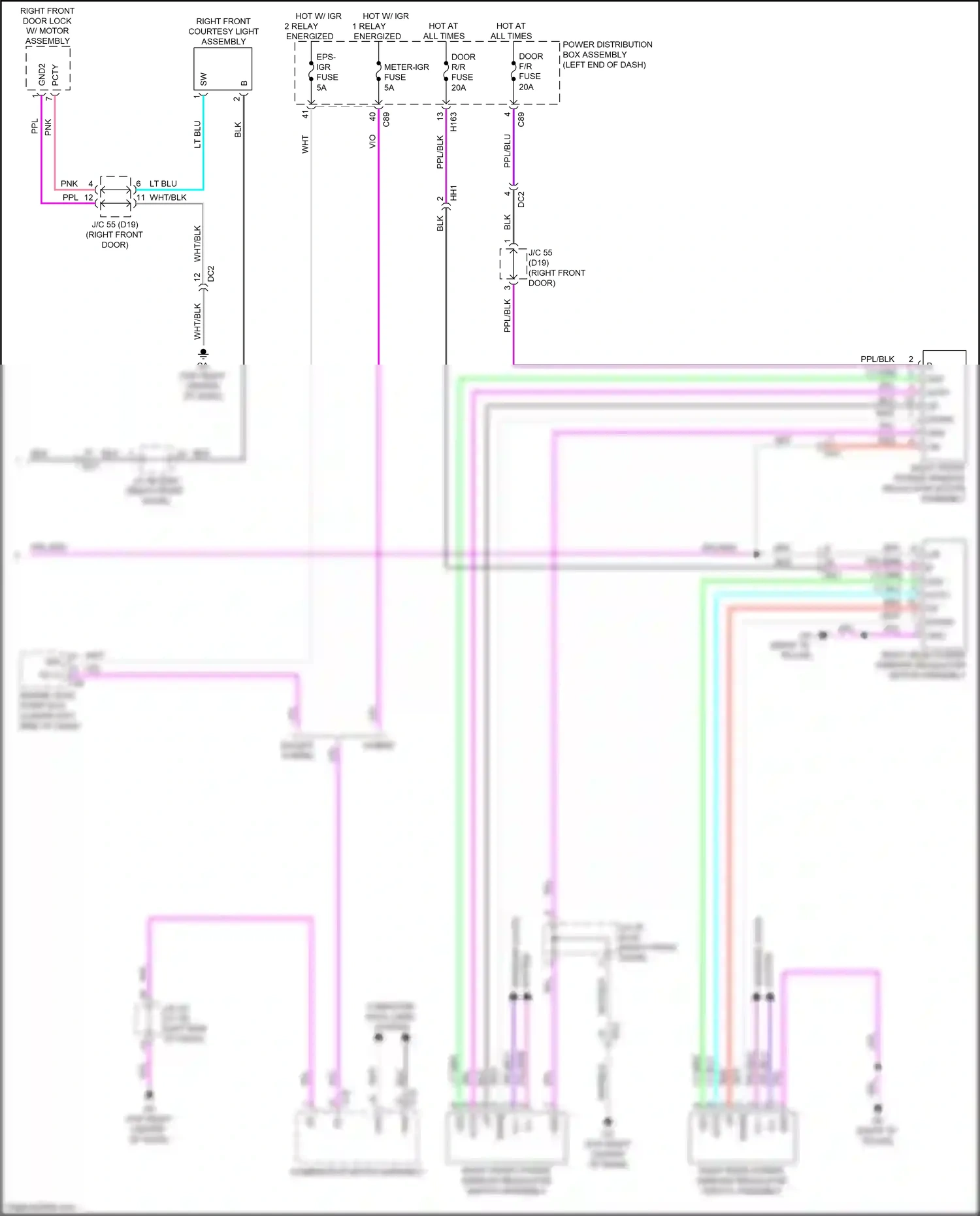 Lexus RX V (2022-2024) interior lights wiring diagram  (2 of 2)