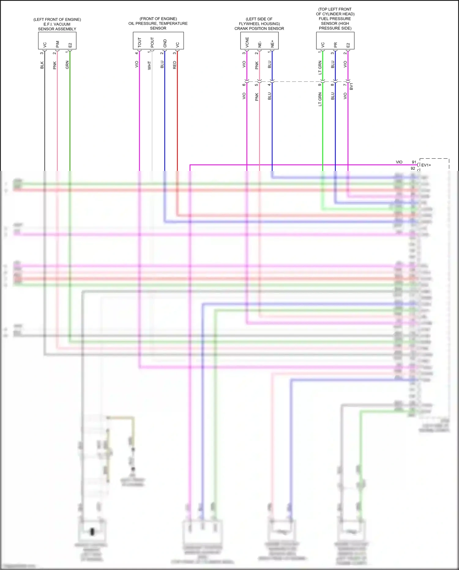 Lexus RX V (2022-2024) knock control sensor wiring diagram  (2 of 3)
