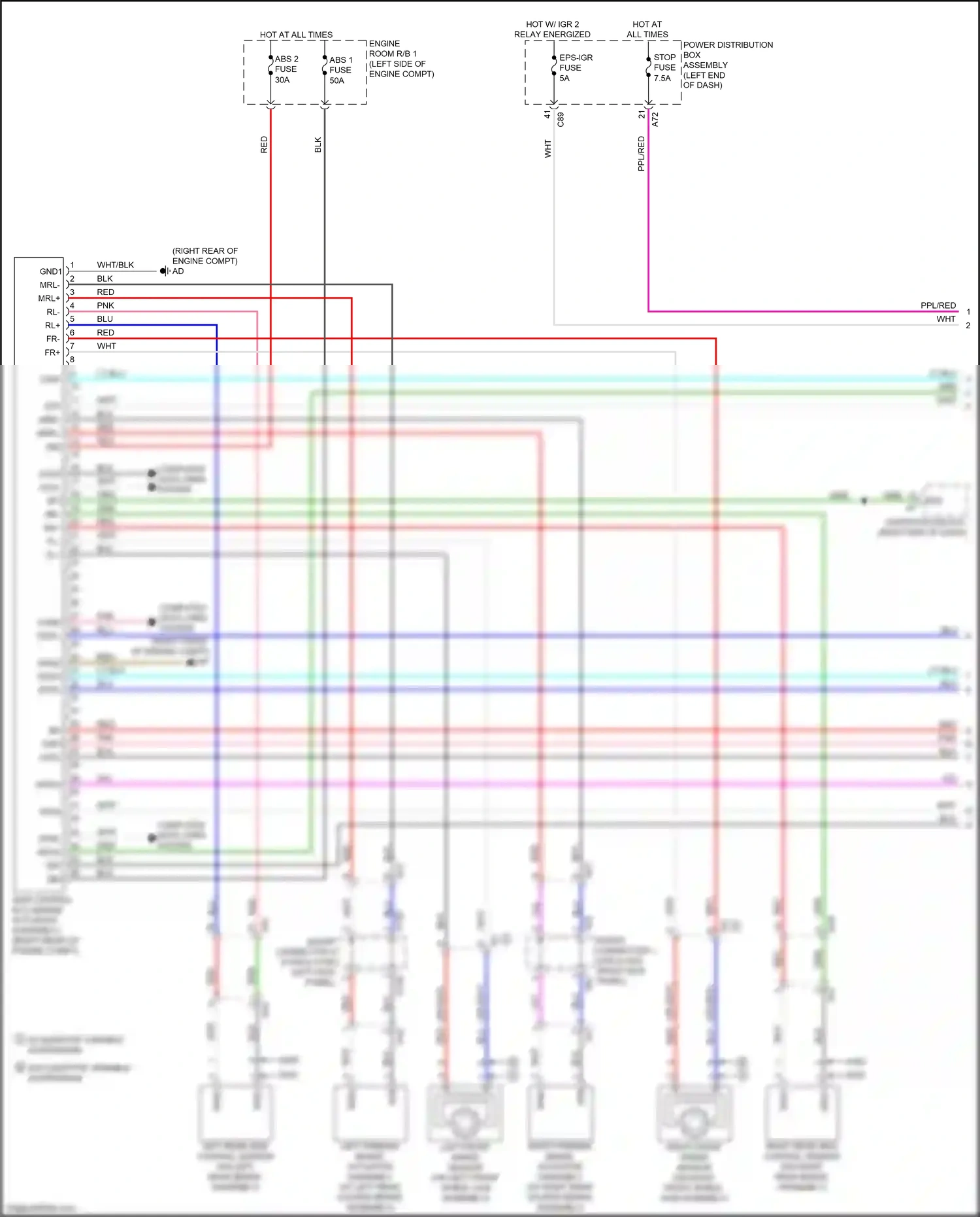 Lexus RX V (2022-2024) left front speed sensor wiring diagram  (1 of 3)