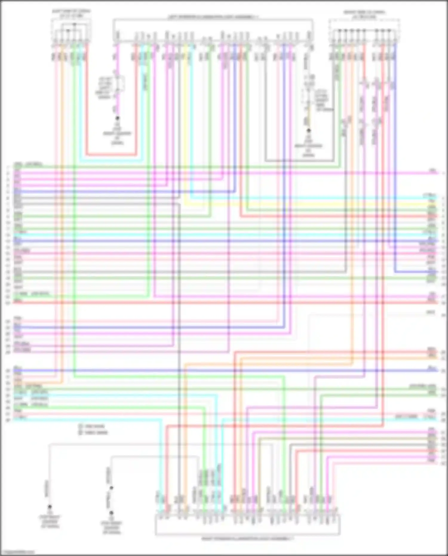 Wiring diagram left interior illumination light assembly 1 for Lexus RX V (2022-2024) (1 of 2)