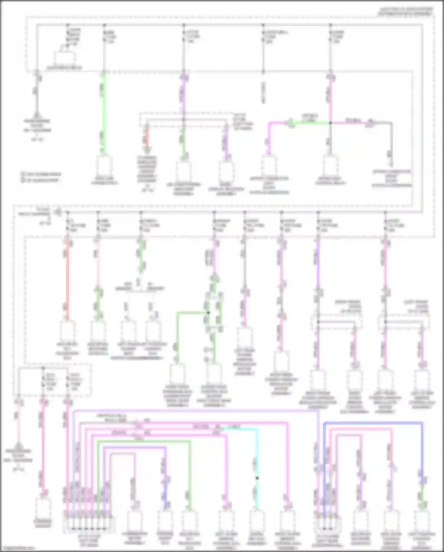 Wiring diagram left rear power window regulator motor assembly for Lexus RX V (2022-2024) (2 of 3)