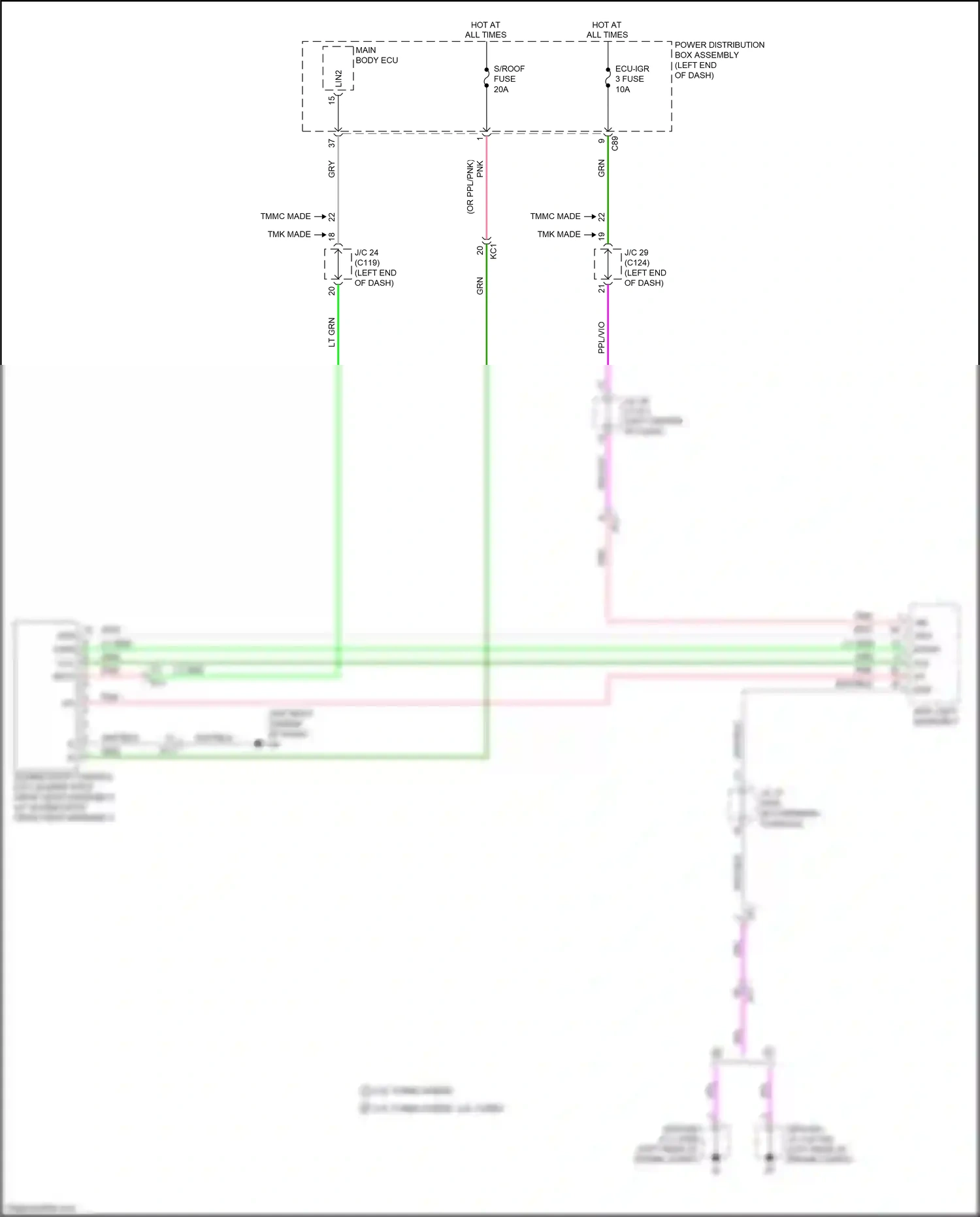 Lexus RX V (2022-2024) map light assembly wiring diagram  (8 of 13)