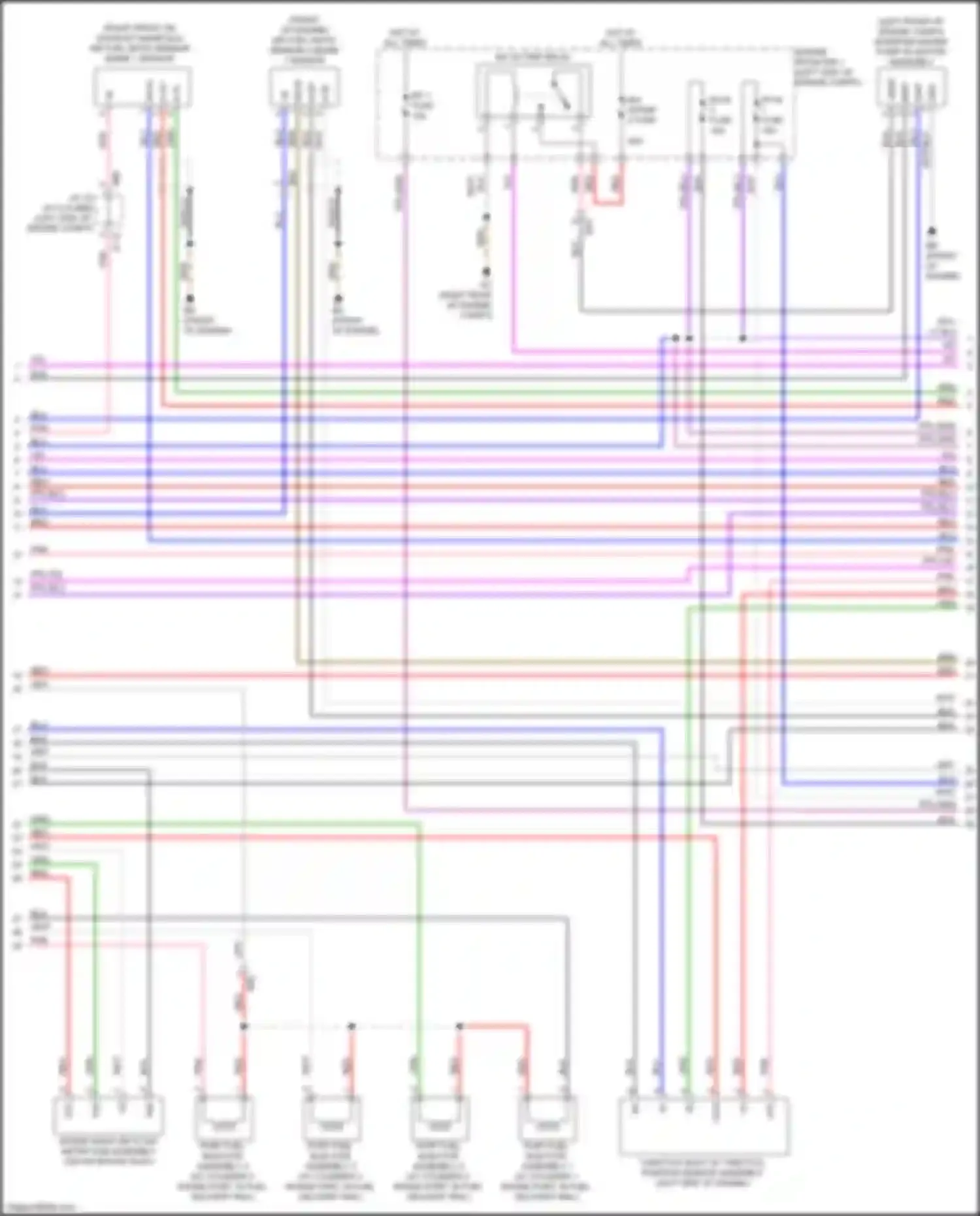 Wiring diagram port fuel injector assembly 3 for Lexus RX V (2022-2024) (4 of 4)