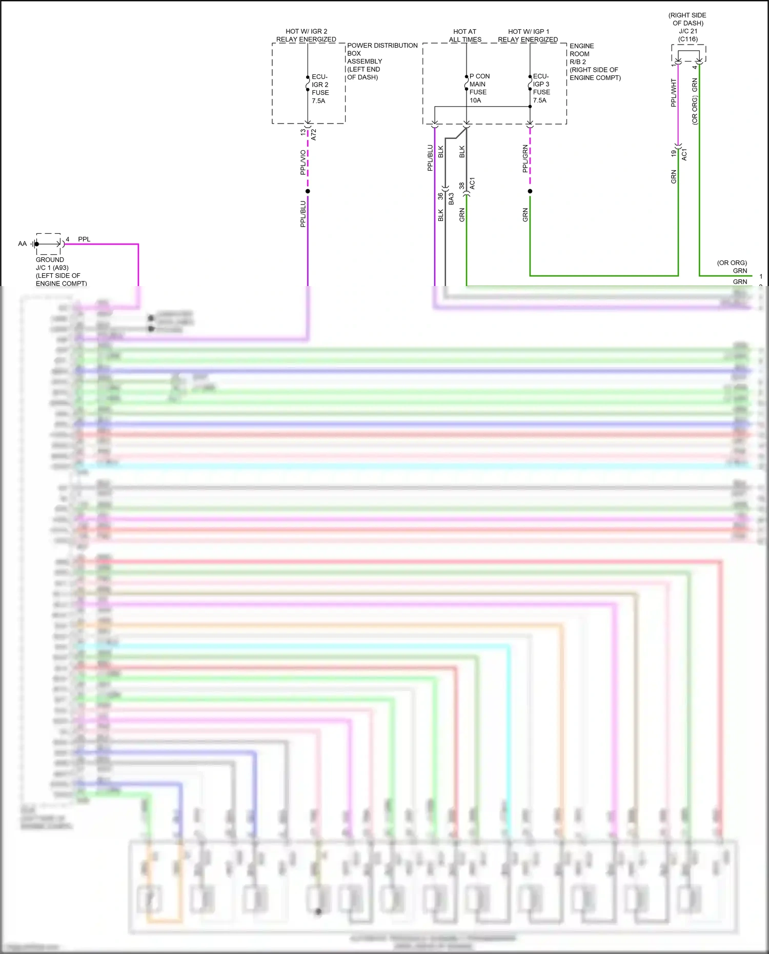 Lexus RX V (2022-2024) power distribution box assembly wiring diagram  (72 of 100)