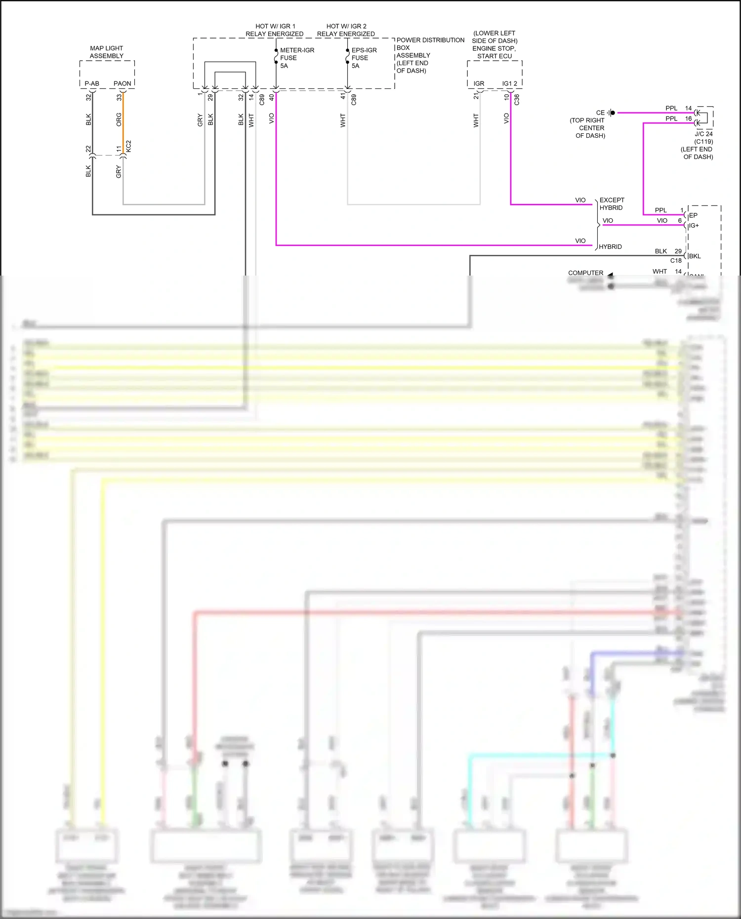 Lexus RX V (2022-2024) power distribution box assembly wiring diagram  (80 of 100)
