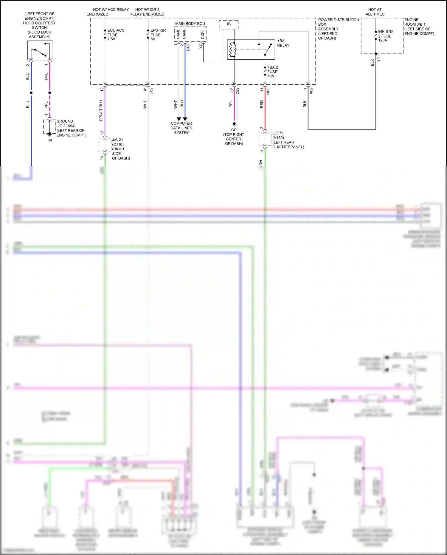 Lexus RX V (2022-2024) power distribution box assembly wiring diagram  (90 of 100)