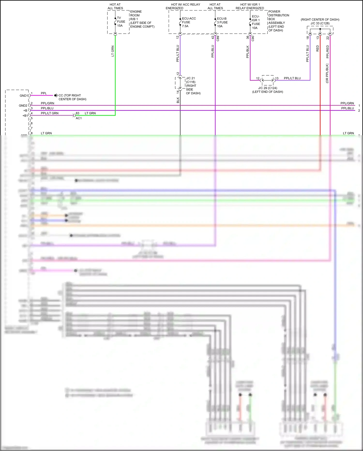 Lexus RX V (2022-2024) power distribution system wiring diagram  (4 of 8)
