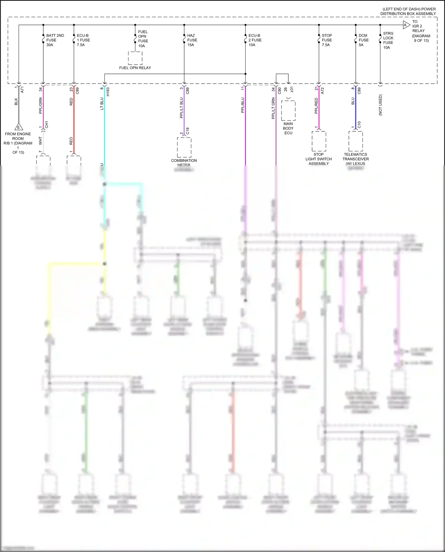 Lexus RX V (2022-2024) ppl/grn wiring diagram  (39 of 109)