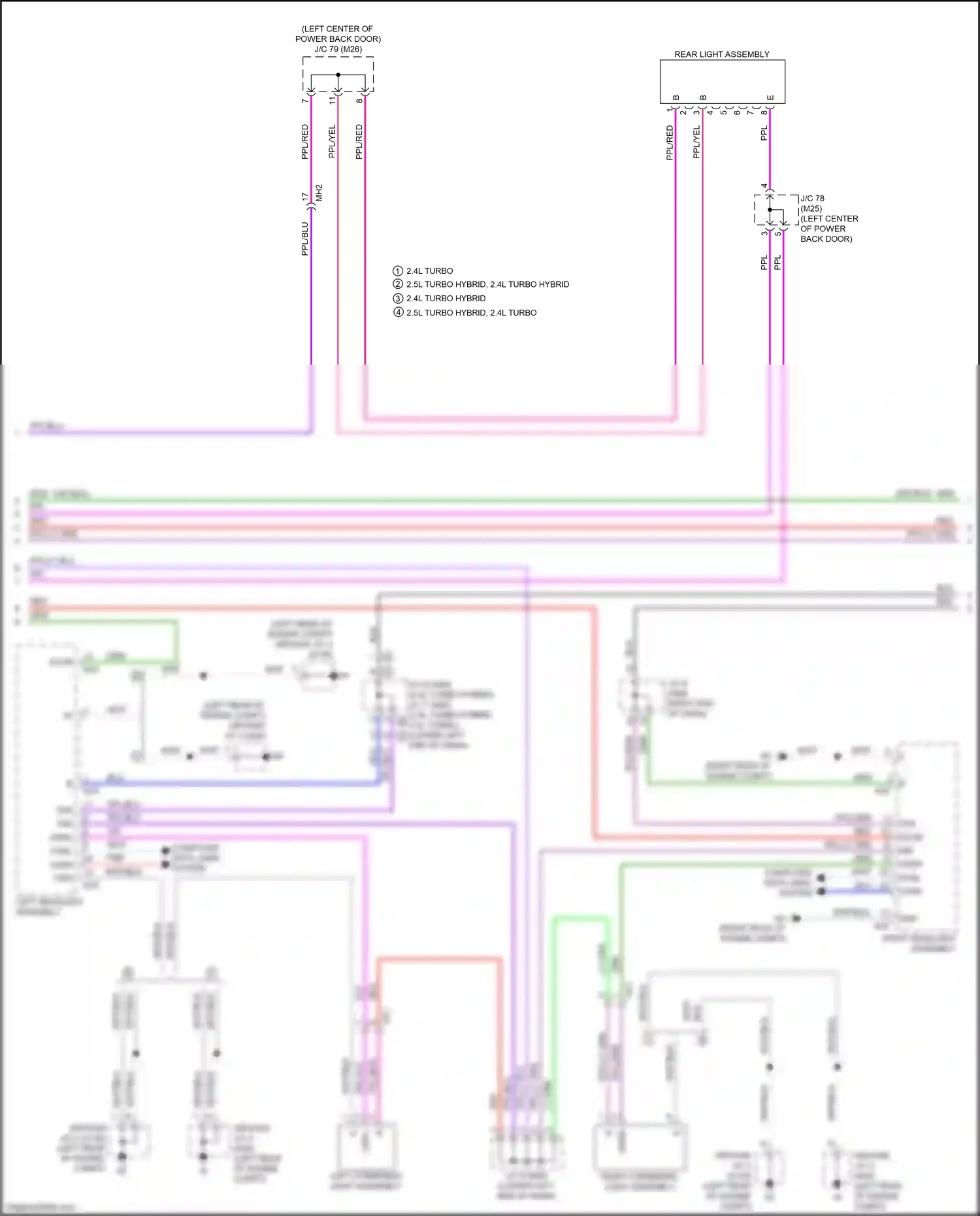 Lexus RX V (2022-2024) rear light assembly wiring diagram  (2 of 4)