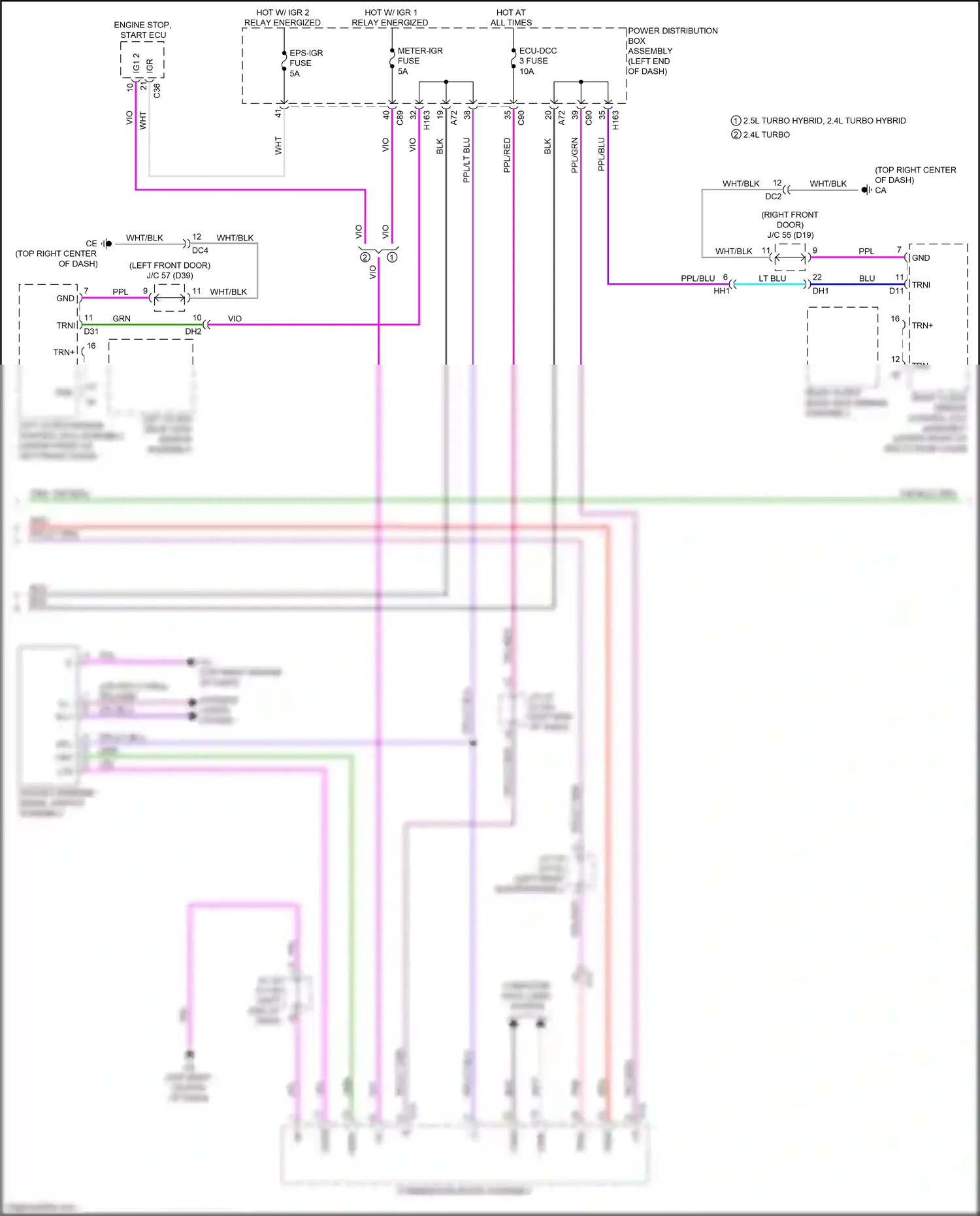 Lexus RX V (2022-2024) right outer rear view mirror assembly wiring diagram  (2 of 5)