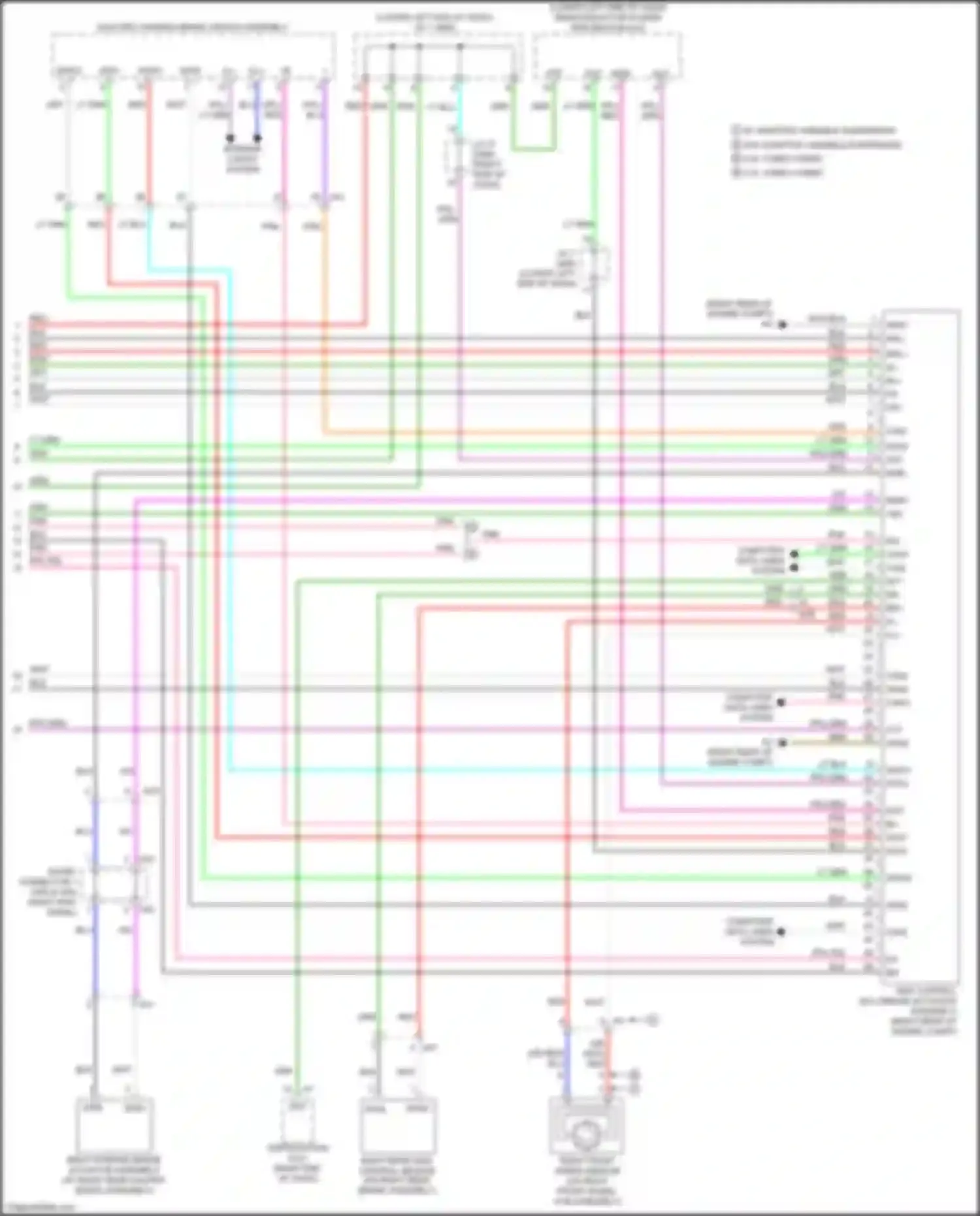 Wiring diagram right parking brake actuator assembly for Lexus RX V (2022-2024) (2 of 3)