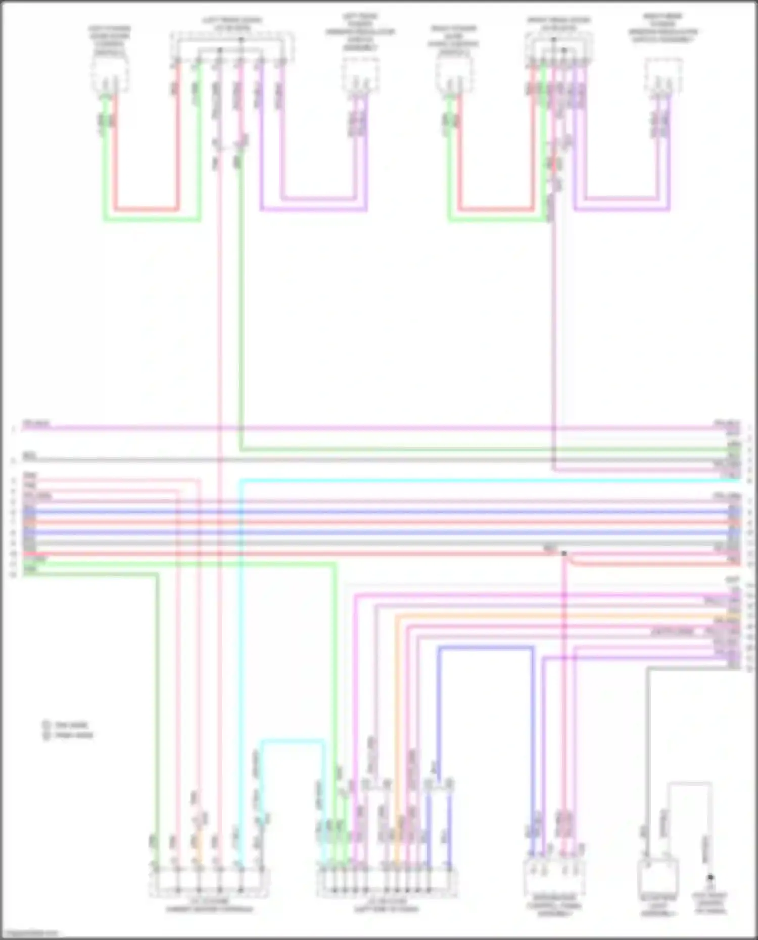 Wiring diagram right rear power window regulator switch assembly for Lexus RX V (2022-2024) (2 of 4)