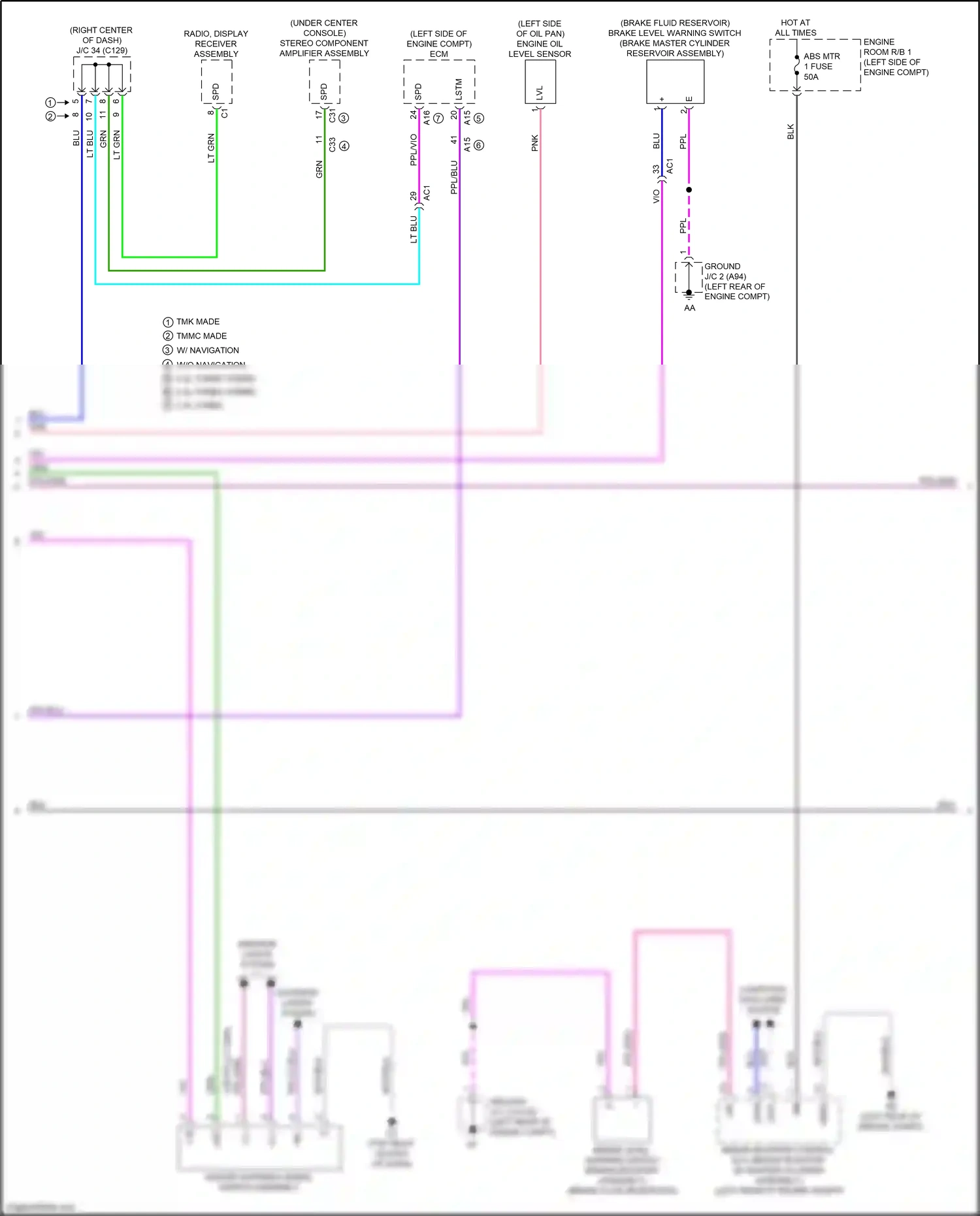 Lexus RX V (2022-2024) stereo component amplifier assembly wiring diagram  (4 of 10)