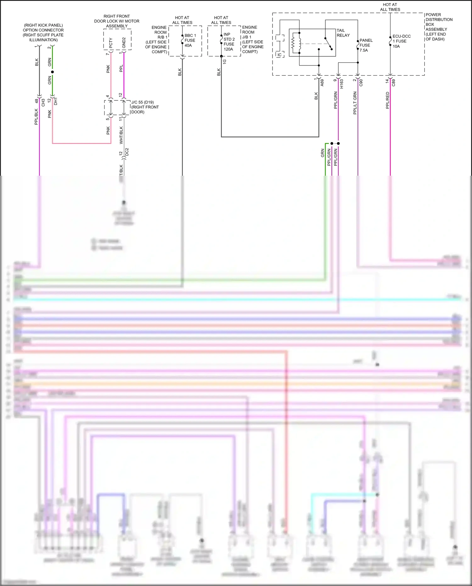 Lexus RX V (2022-2024) tail relay wiring diagram  (2 of 4)