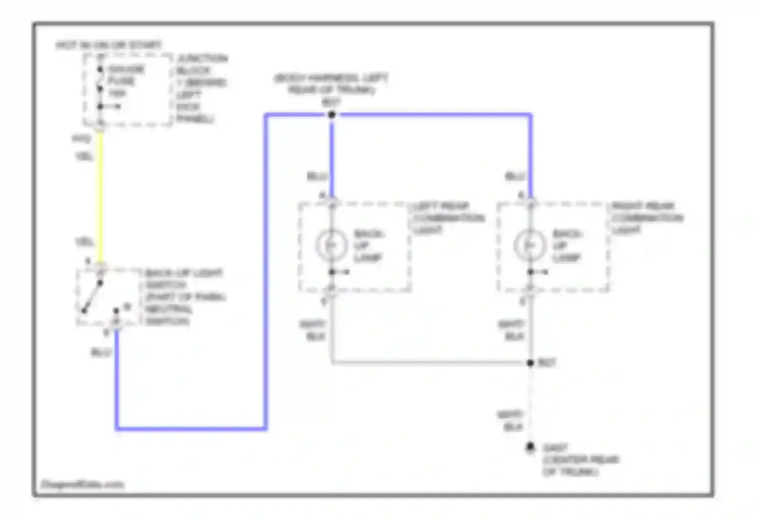 SC Lexus I (1991-2001): Back-up lamps circuit