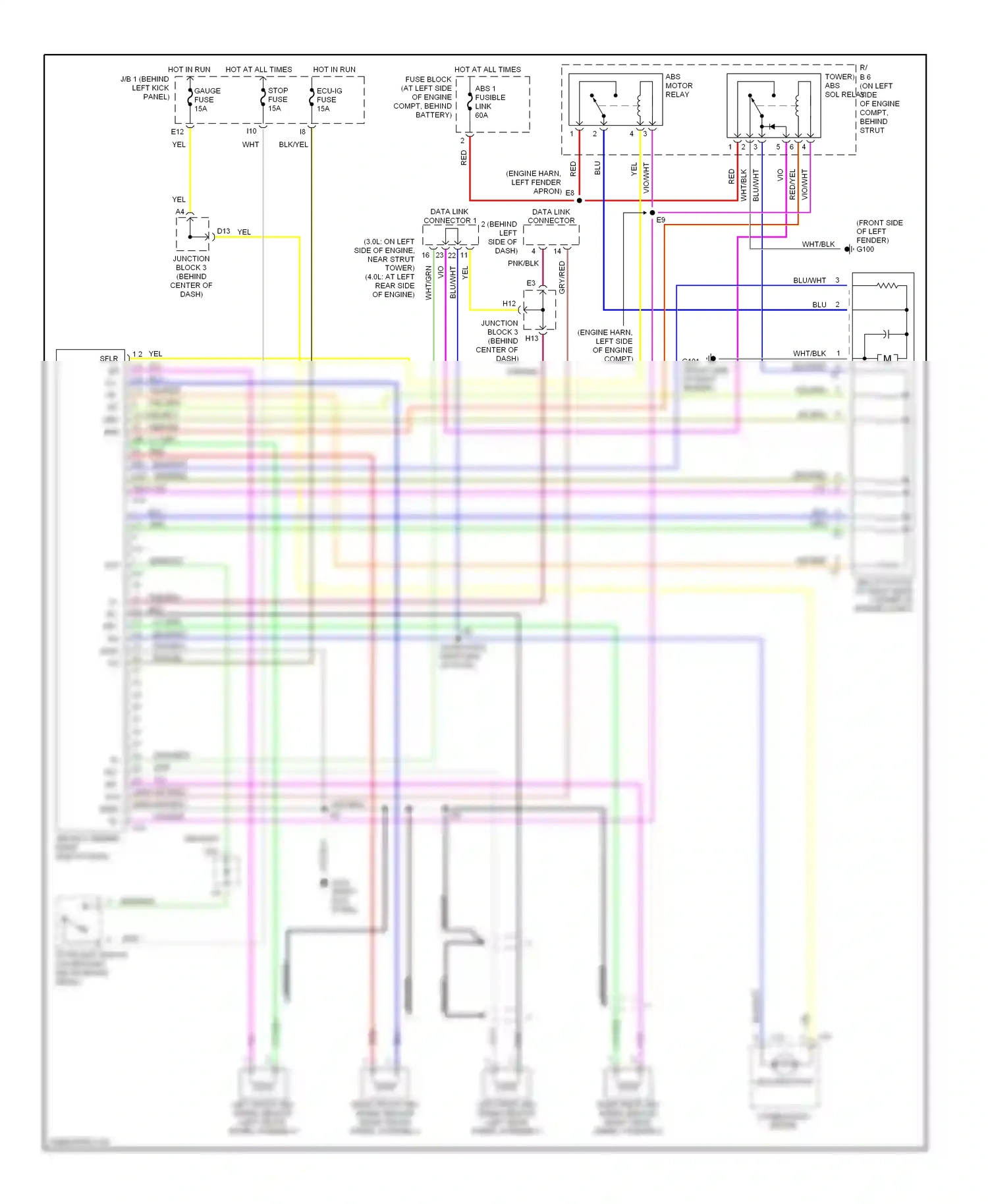 Lexus SC I (1991-2001) abs indicator wiring diagram  (1 of 1)