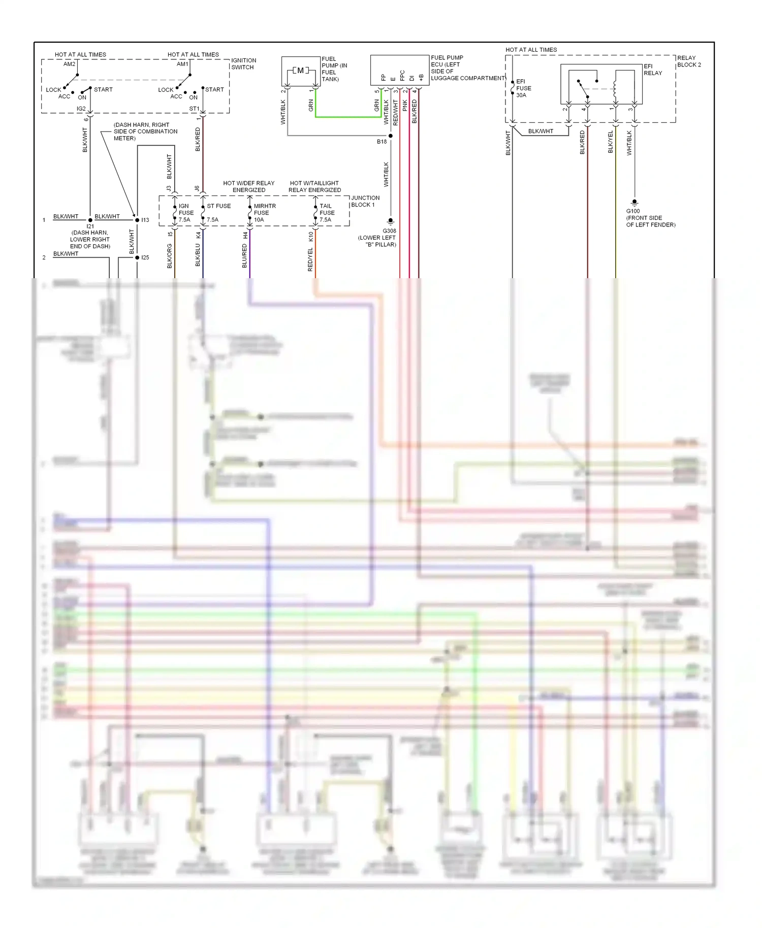 Lexus SC I (1991-2001) ignition switch wiring diagram  (4 of 5)