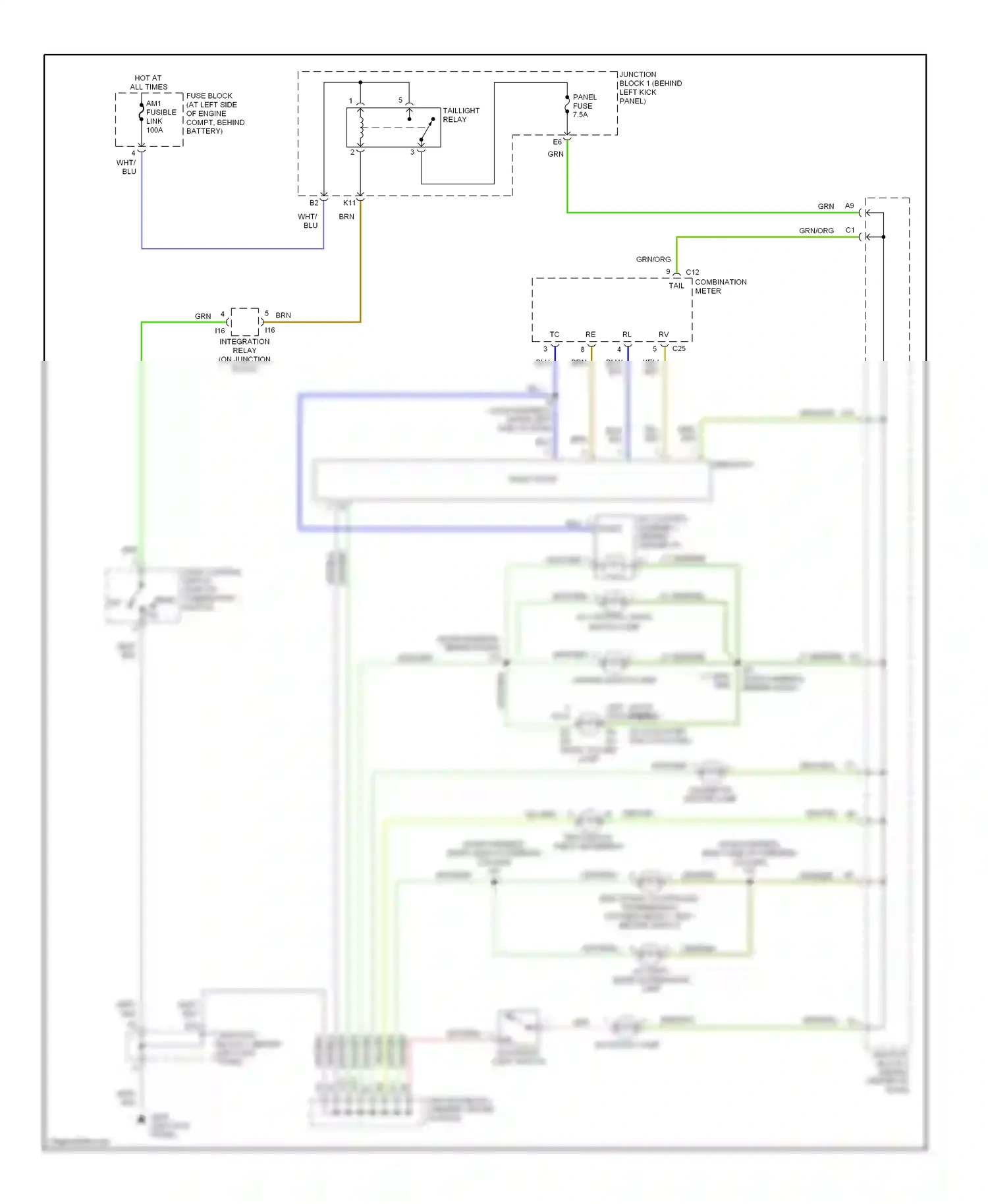Lexus SC I (1991-2001) (left kick panel) wiring diagram  (15 of 29)