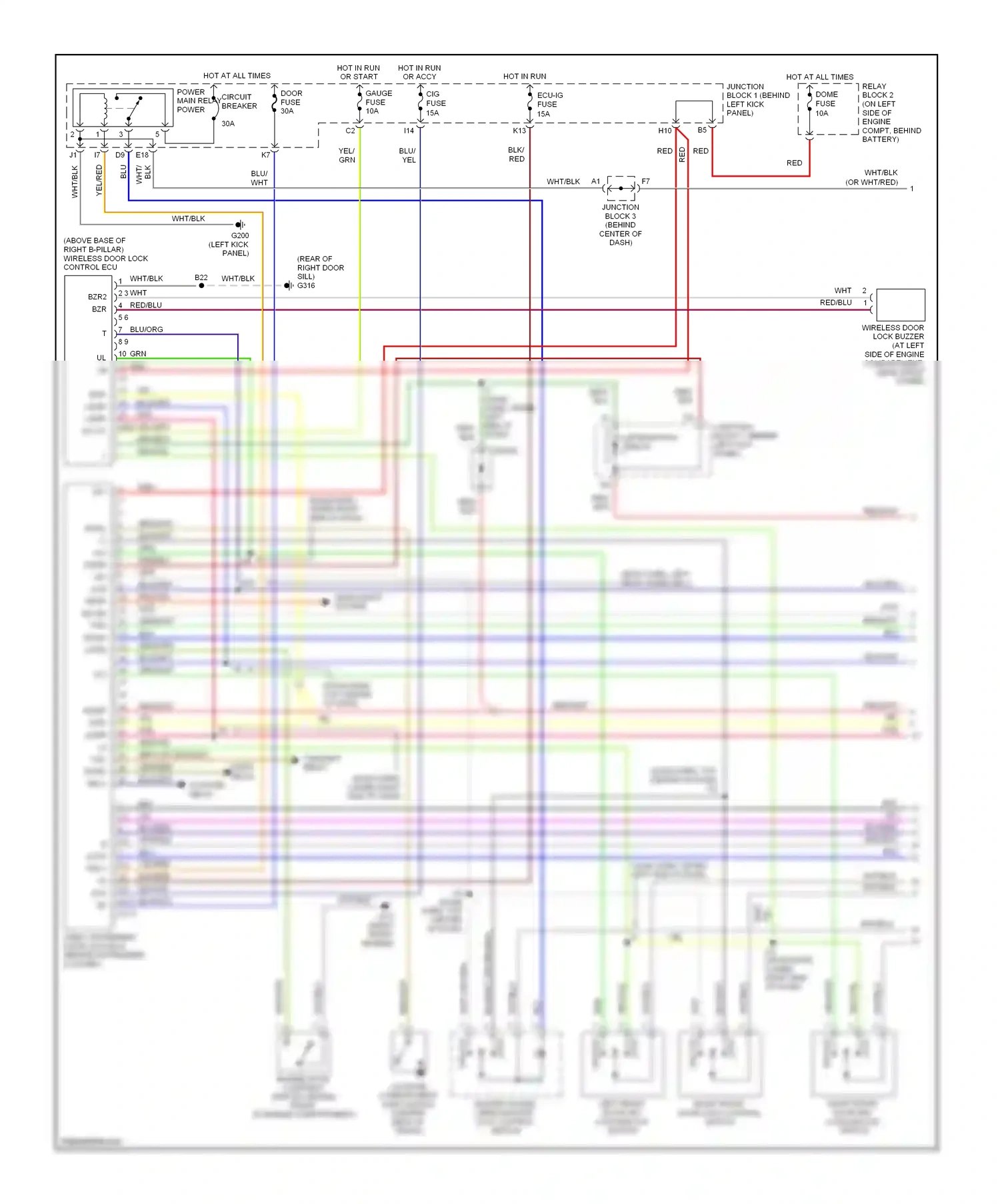 Lexus SC I (1991-2001) (left kick panel) wiring diagram  (2 of 29)