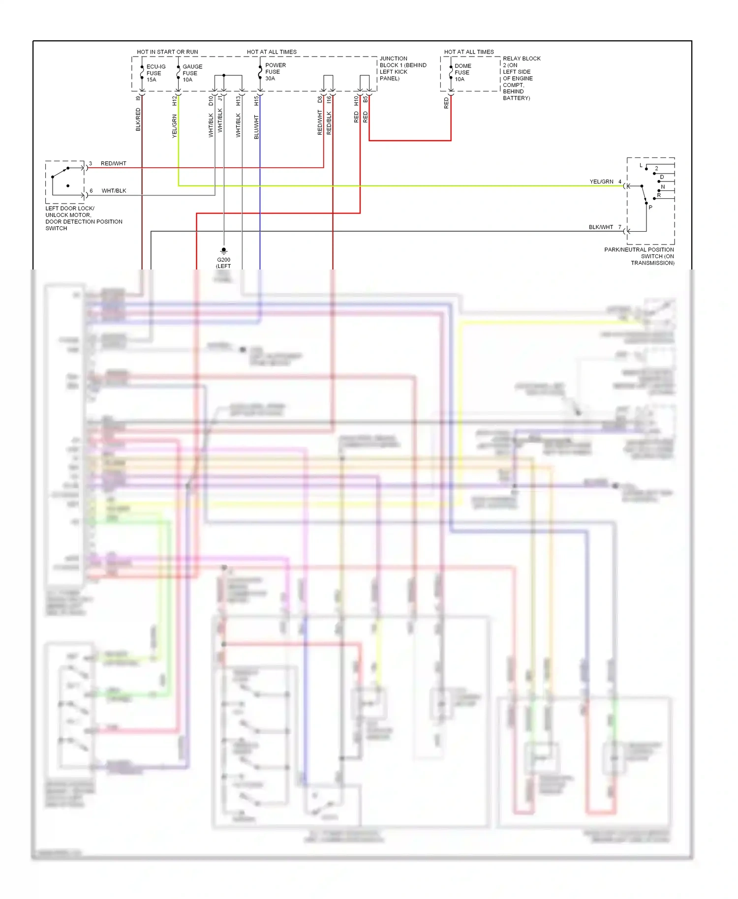 Lexus SC I (1991-2001) (left kick panel) wiring diagram  (16 of 29)
