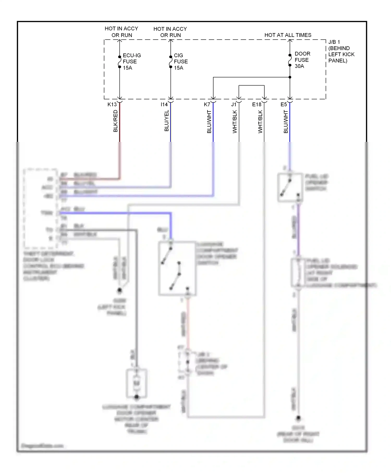 Lexus SC I (1991-2001) (left kick panel) wiring diagram  (25 of 29)