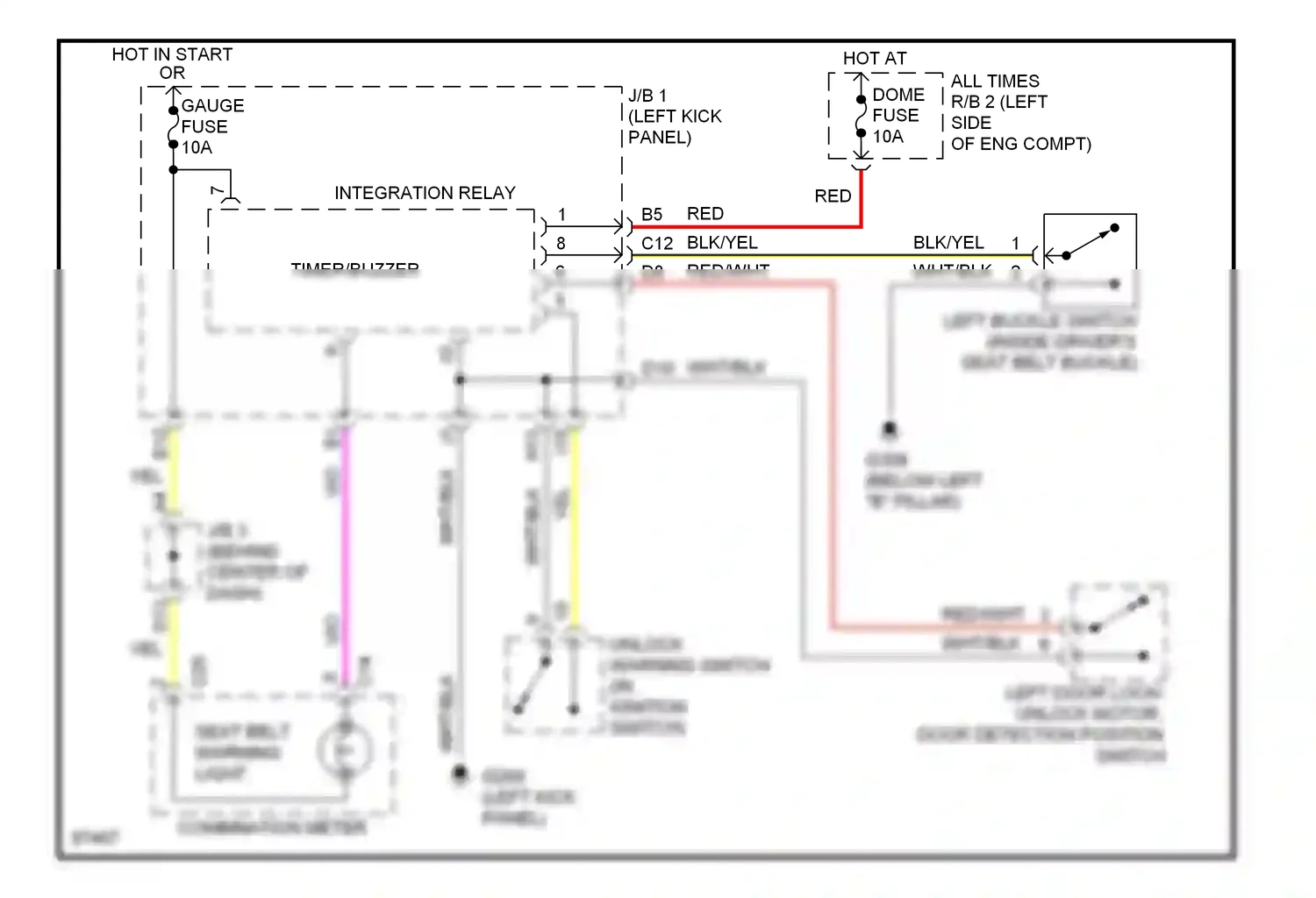 Lexus SC I (1991-2001) (left kick panel) wiring diagram  (26 of 29)