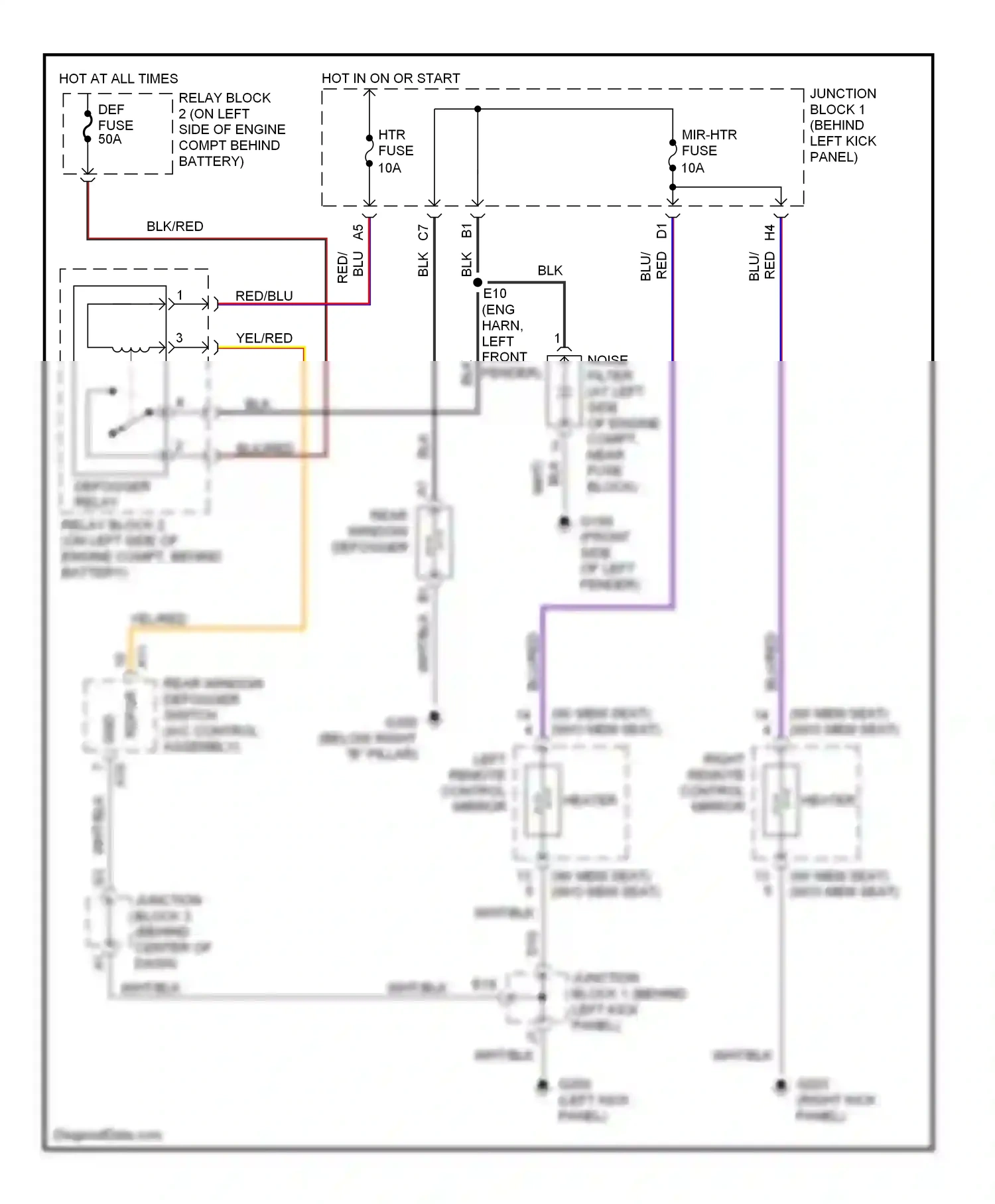 Lexus SC I (1991-2001) (left kick panel) wiring diagram  (6 of 29)