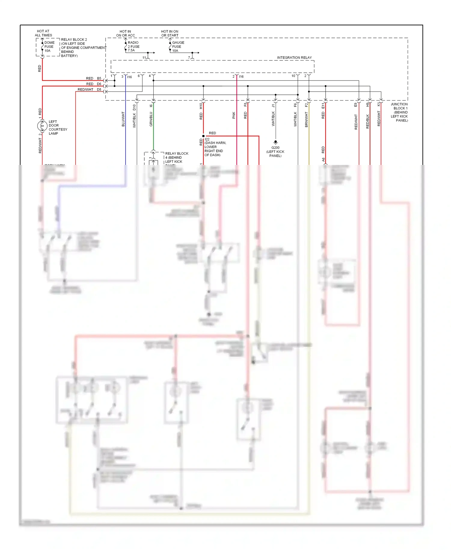 Lexus SC I (1991-2001) (left kick panel) wiring diagram  (11 of 29)
