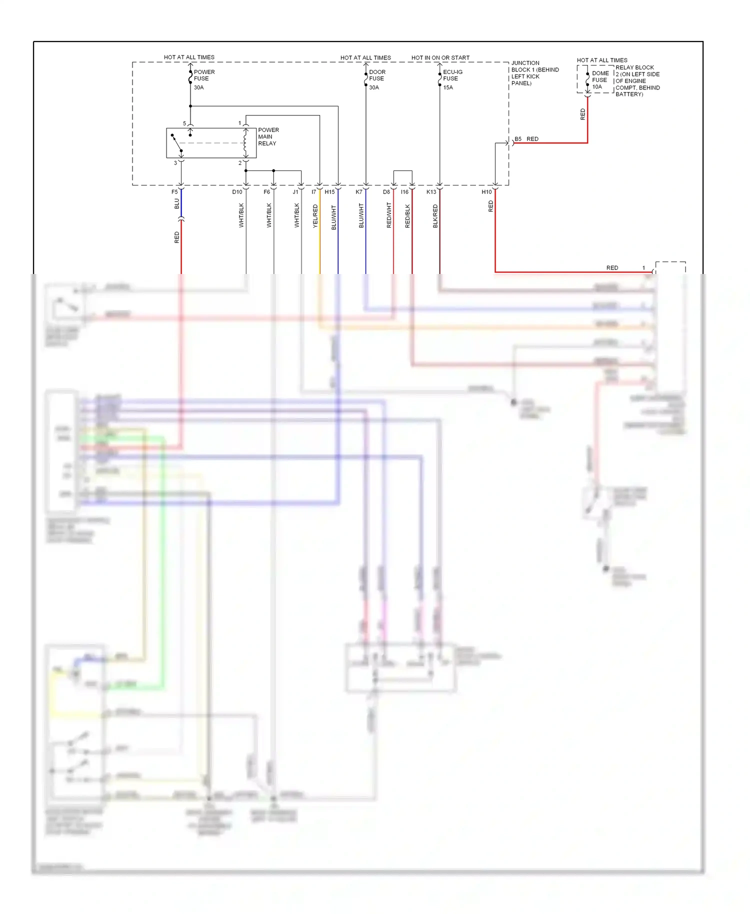 Lexus SC I (1991-2001) (left kick panel) wiring diagram  (22 of 29)
